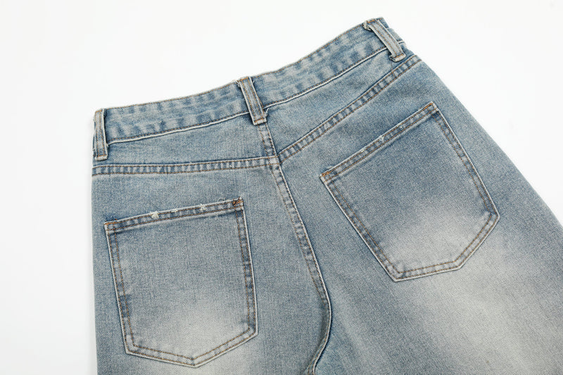 Omirad Vintage Wash Wide-Leg Denim Pants | Oversized Fit