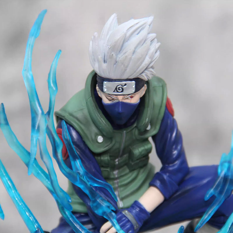 Figura de acción de Kakashi Hatake - Edición de Colector de 24 cm | Pose dinámica con efectos de chakra relámpagos