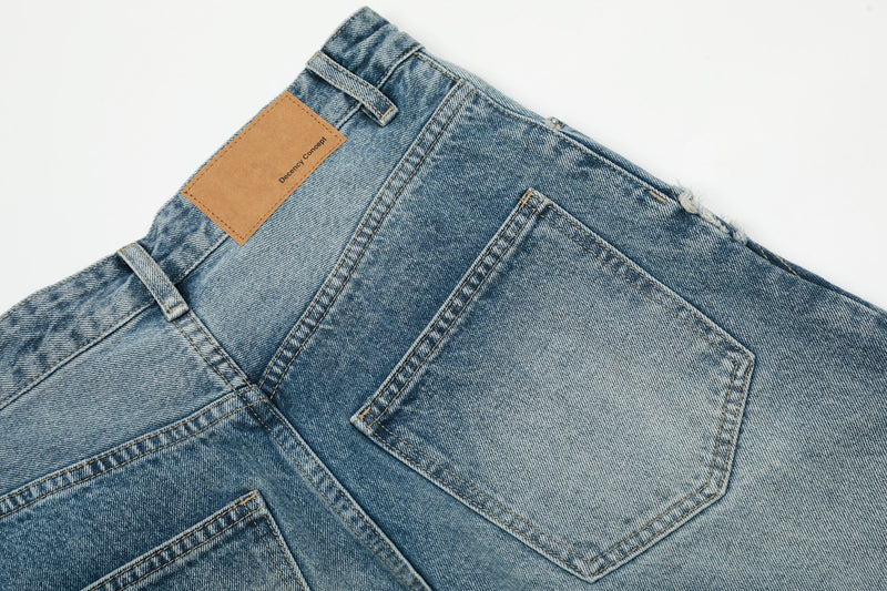 Fringe-Detail Vintage Wide-Leg Jeans | Omirad