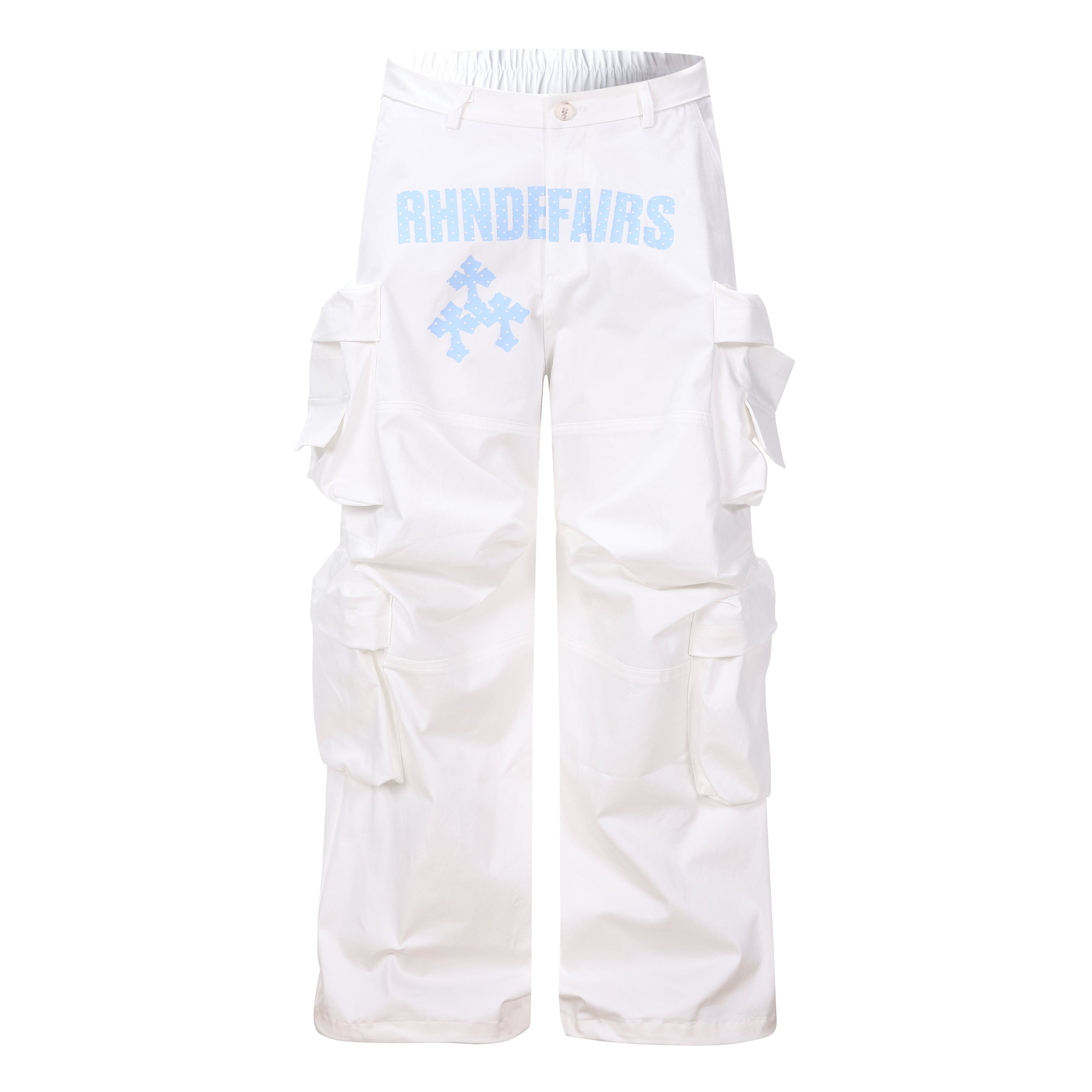 Rhndefairs Graphic Cargo Wide-Leg Pants | Street Style