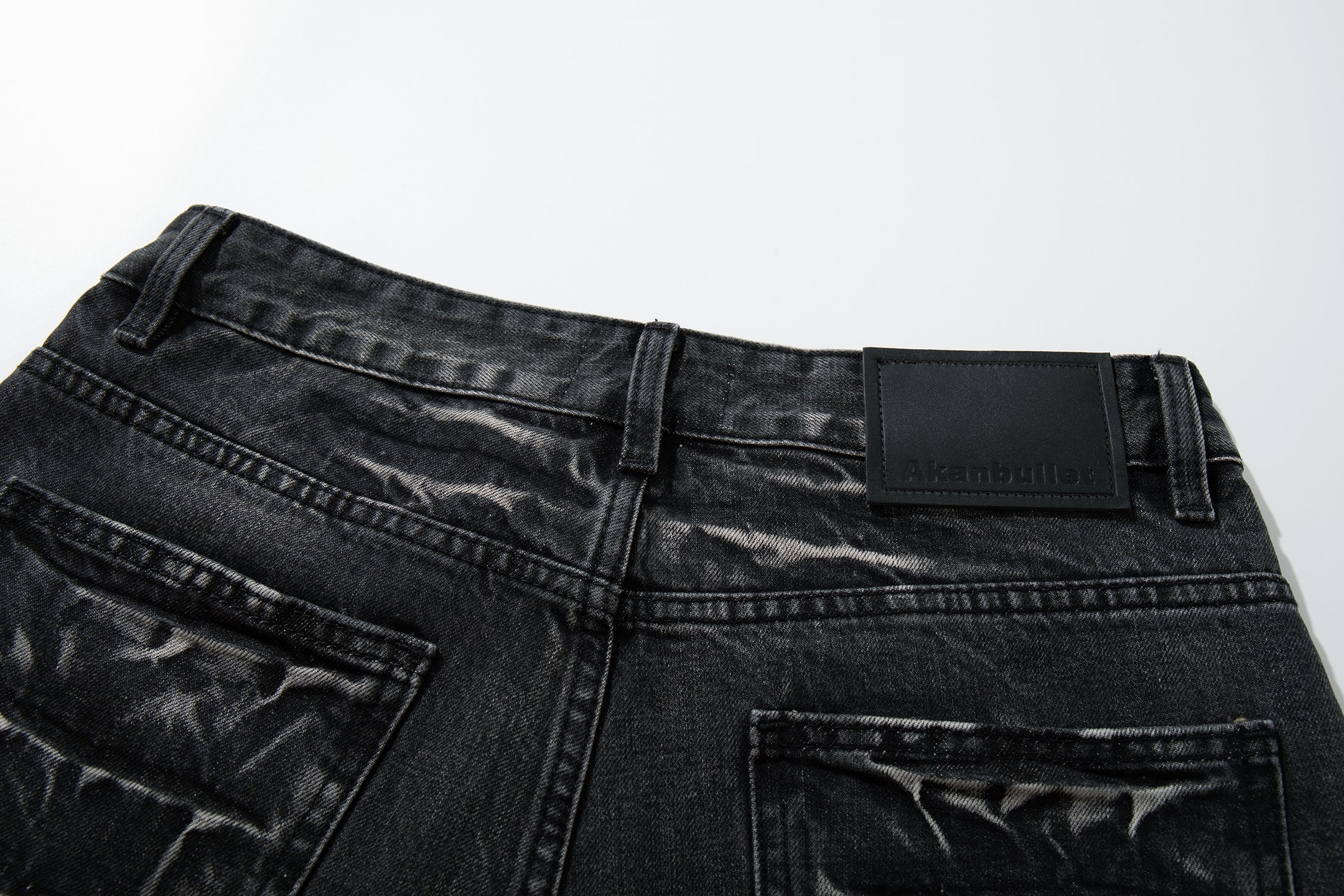 Omirad Cracked-Wash Wide-Leg Jeans | 100% Cotton Streetwear