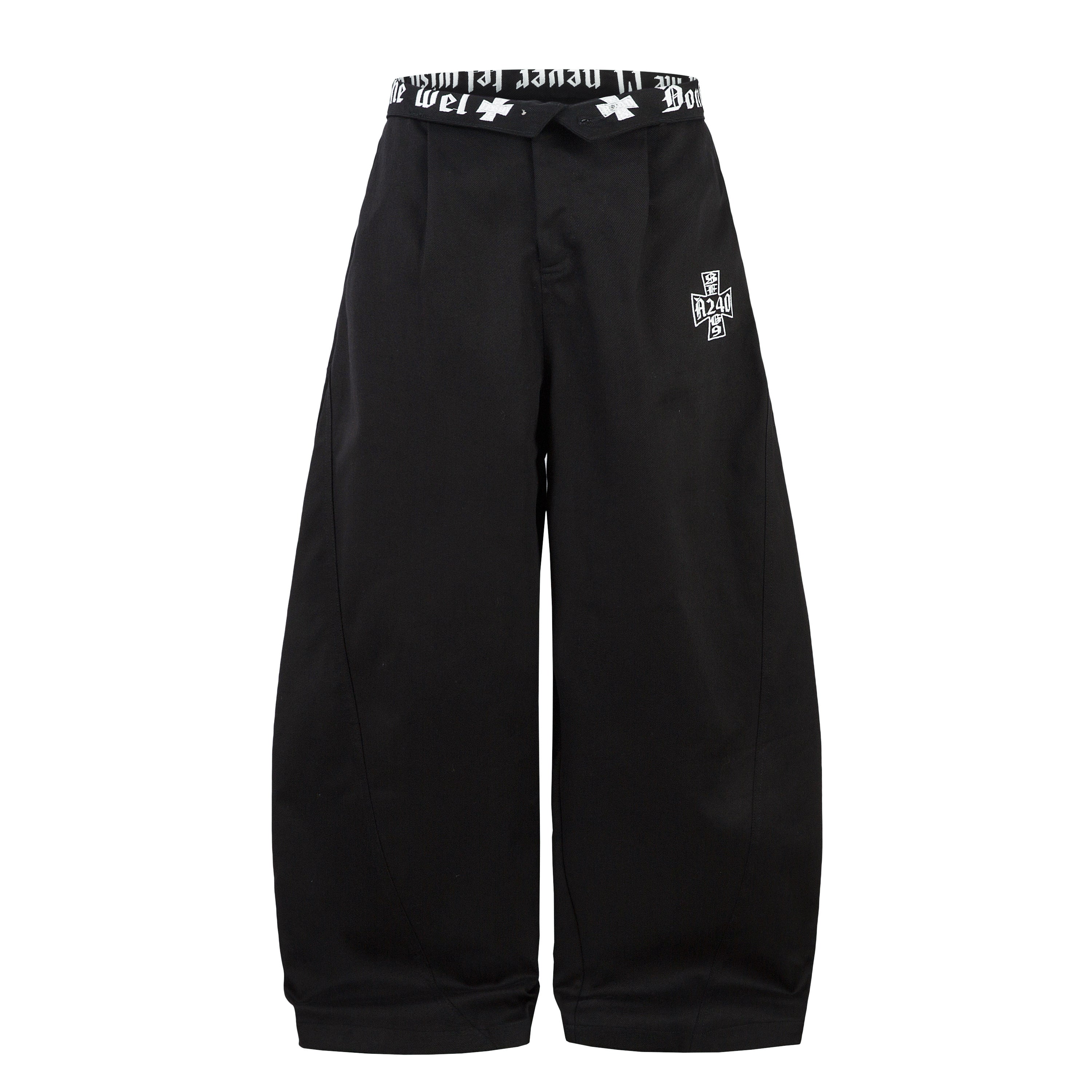Omirad Curved Barrel-Leg Pants | Gothic Streetwear Trousers