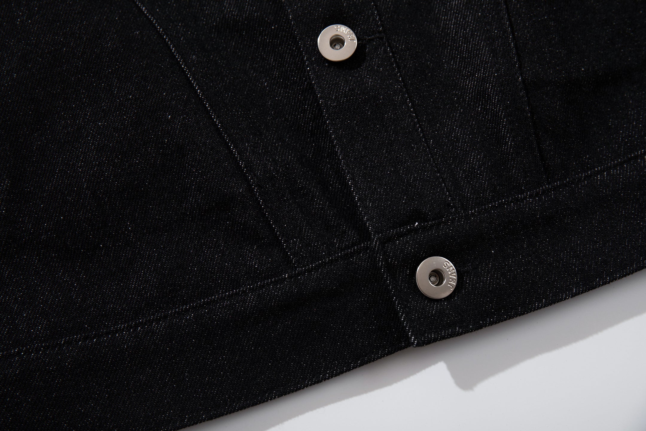 Omirad Black Denim Panel Jacket | Structured Cropped Fit