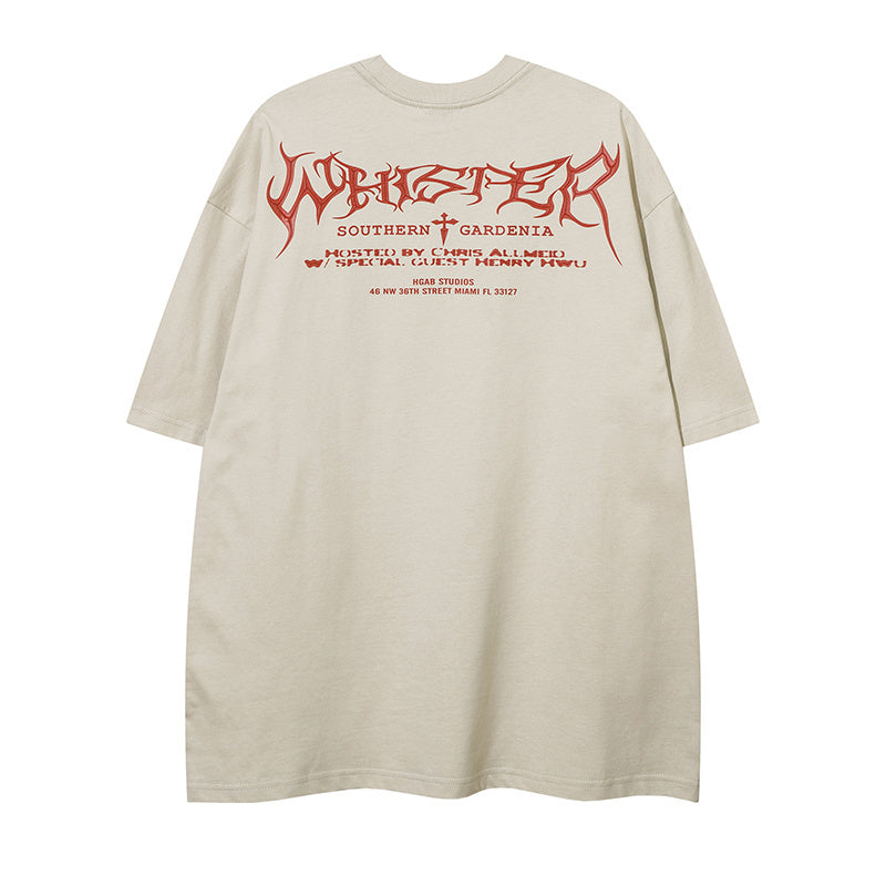 Distressed Raven Graphic Oversized Tee | Gothic Streetwear