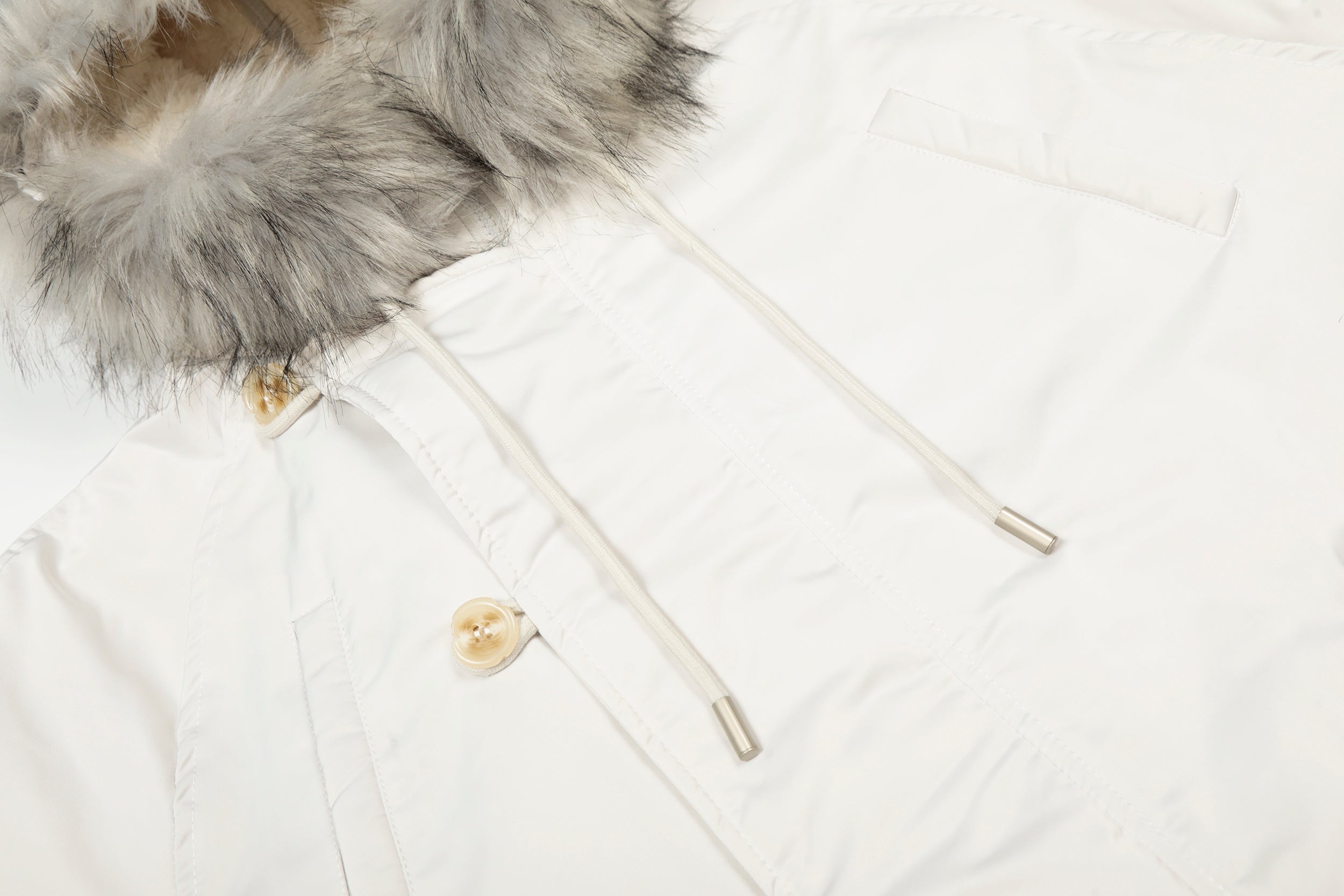 Faux Fur Trim Padded Bomber Jacket | Cropped Winter Coat