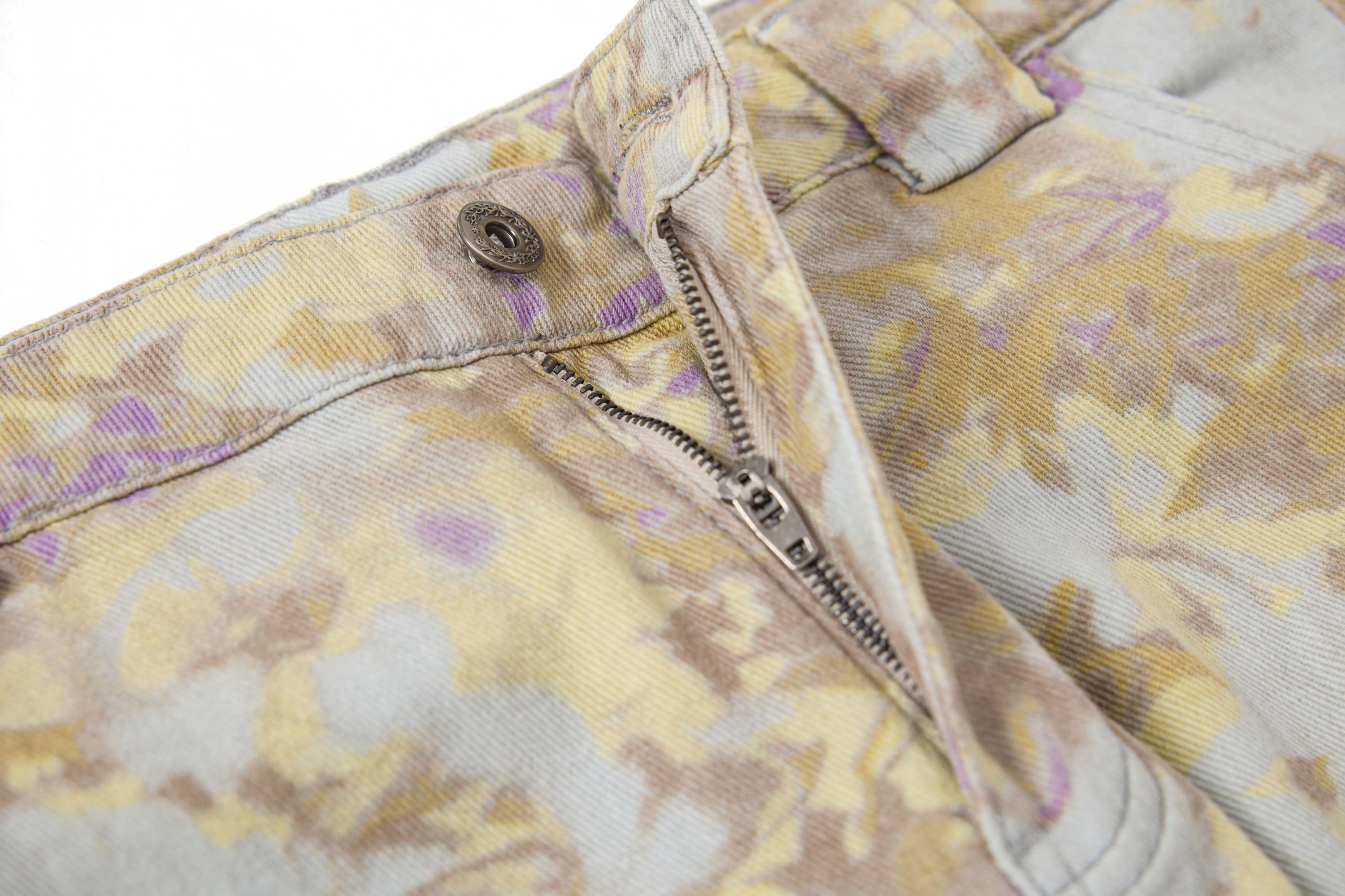 Abstract Camo Wide-Leg Cargo Pants | 100% Cotton