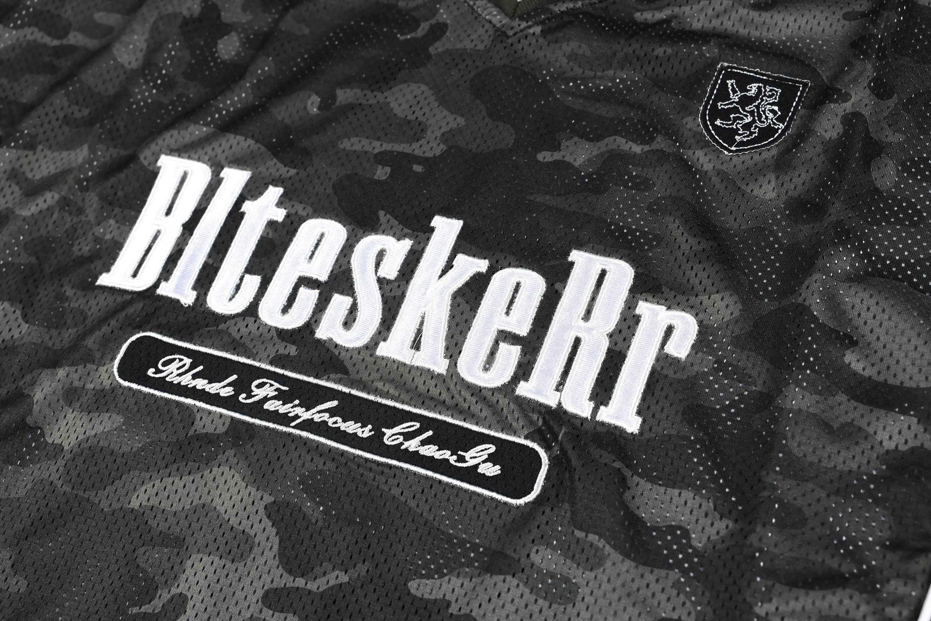 Camo 91 Athletic Jersey | Dark Camo Mesh Football Shirt