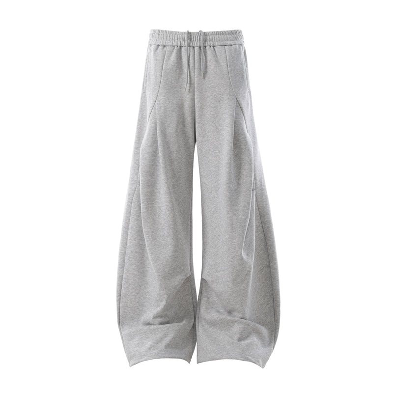 Sculpted Wide-Leg Sweatpants | Balloon Silhouette Streetwear