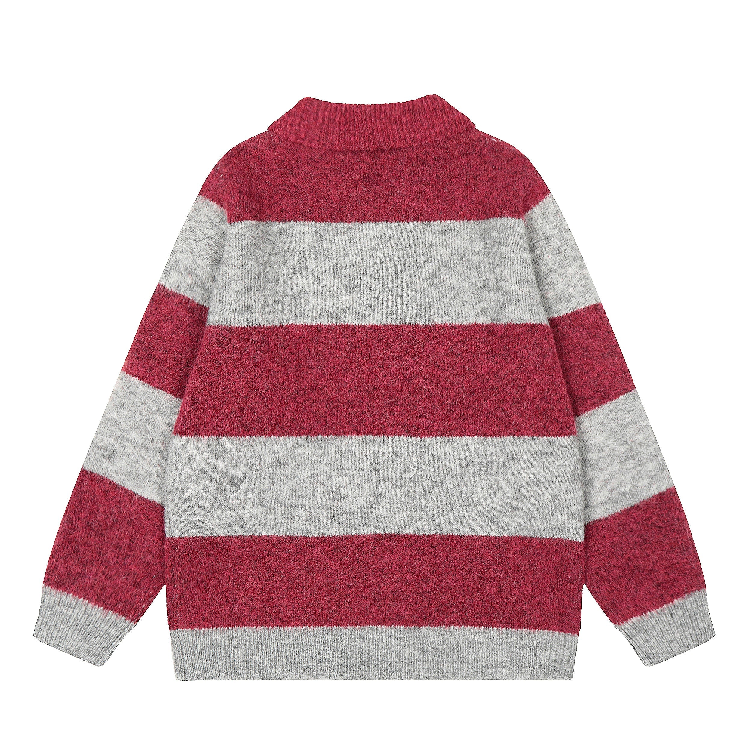 Star Stripe Knit Polo Sweater | Retro Americana Streetwear