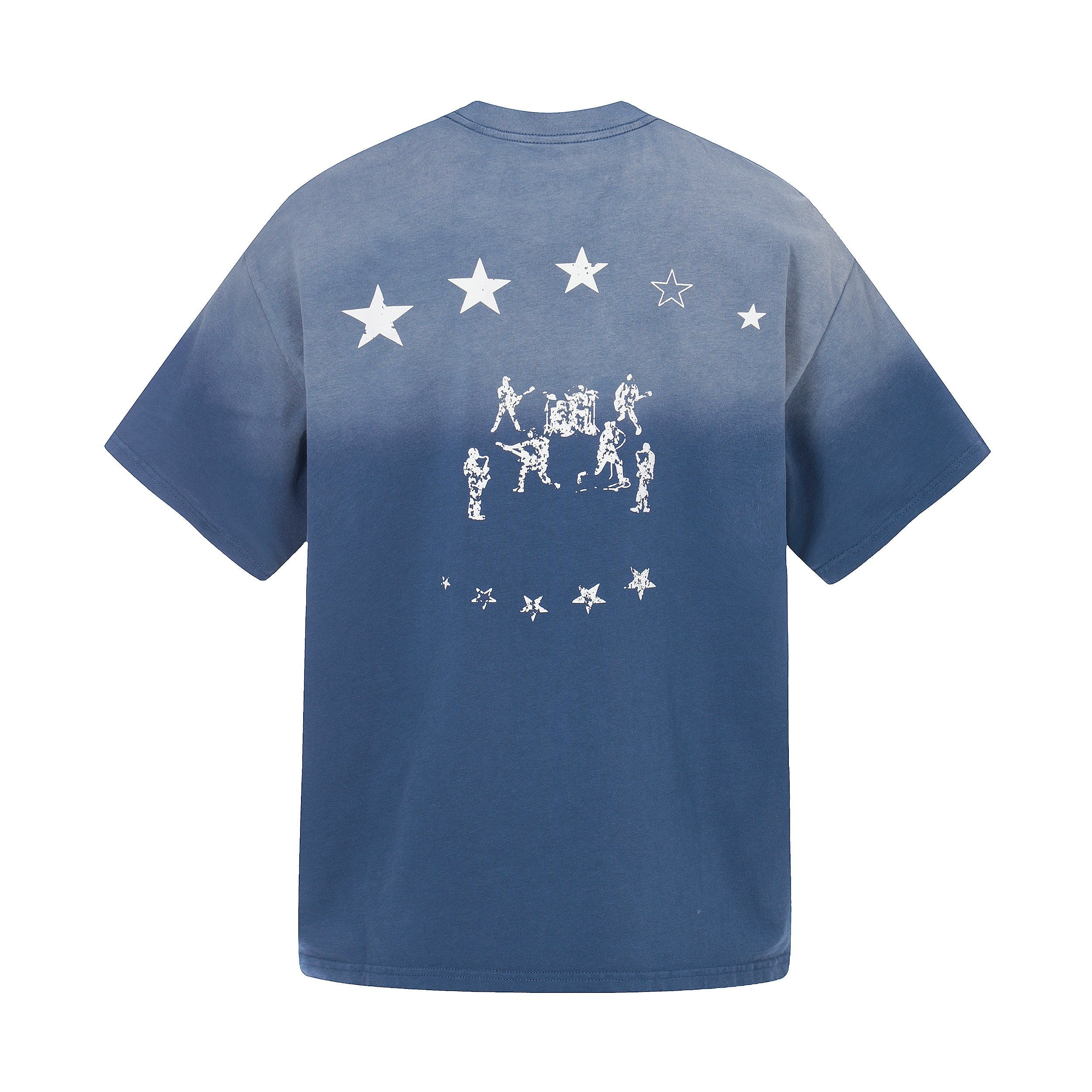 Omirad Star Fade Back Graphic Tee | Gradient Washed Cotton