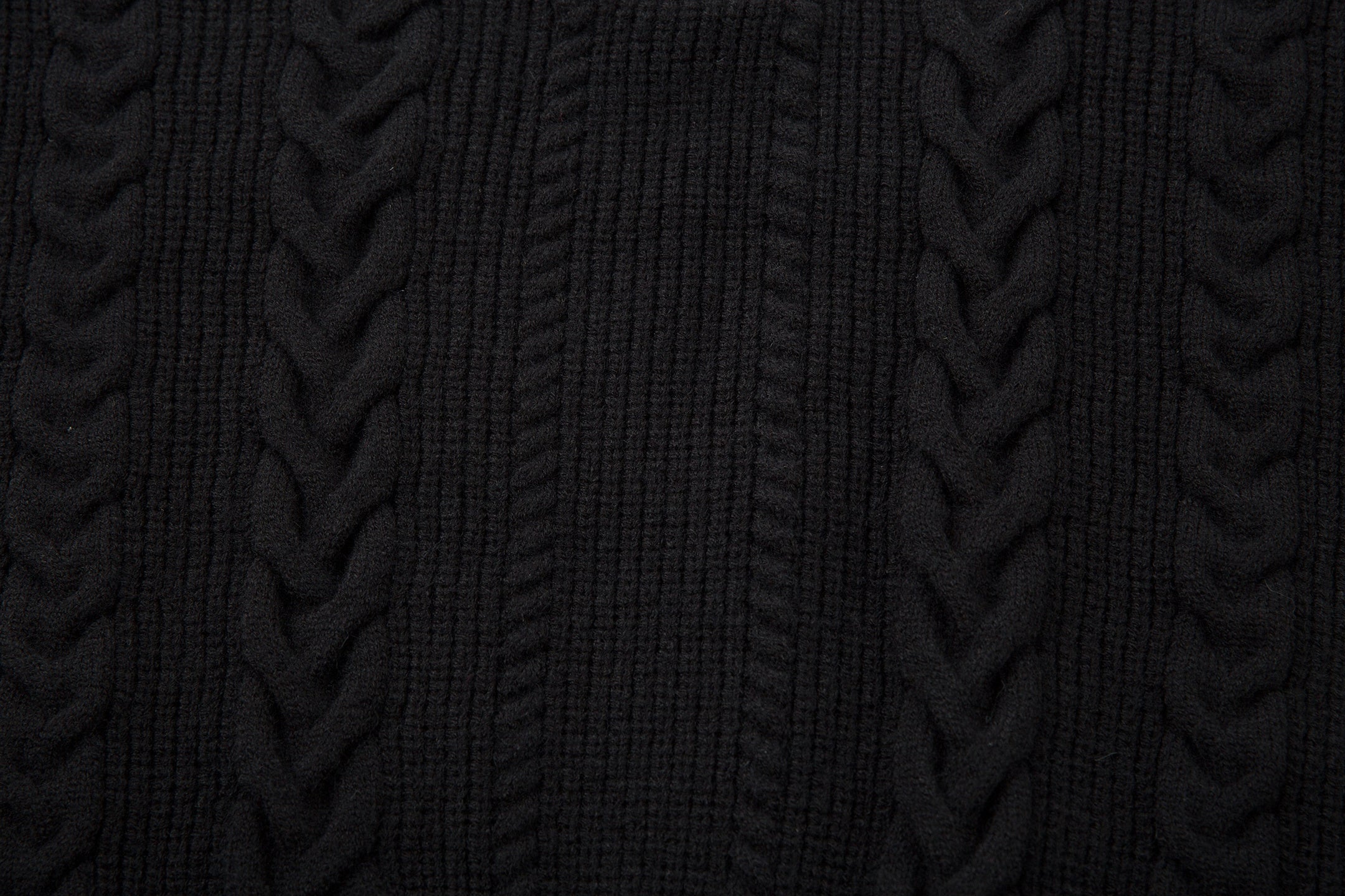 Omirad Vintage Cable Knit Polo Sweater | Contrast Collar