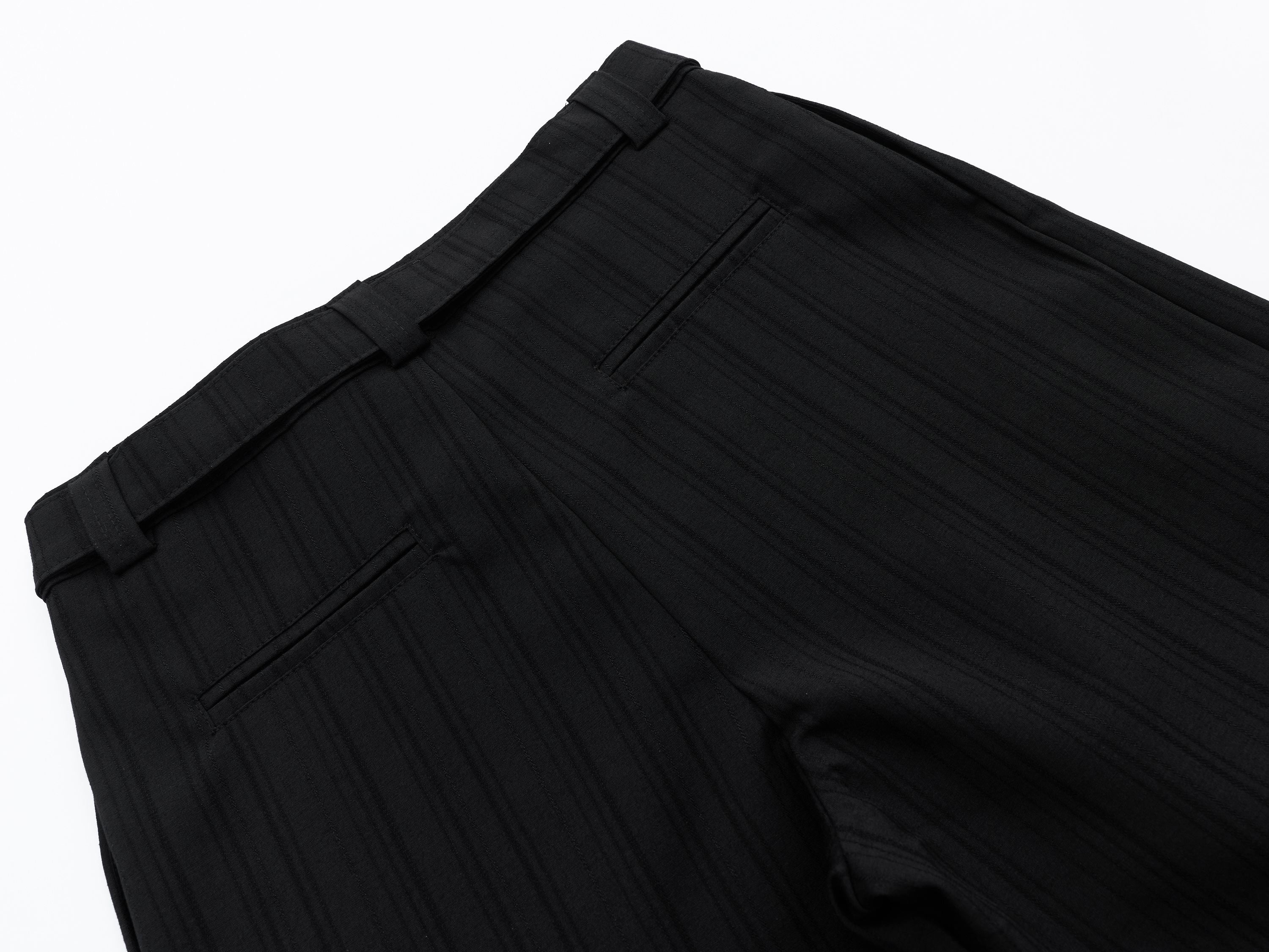 Deconstructed Pinstripe Wide-Leg Trousers | Vintage Tailored