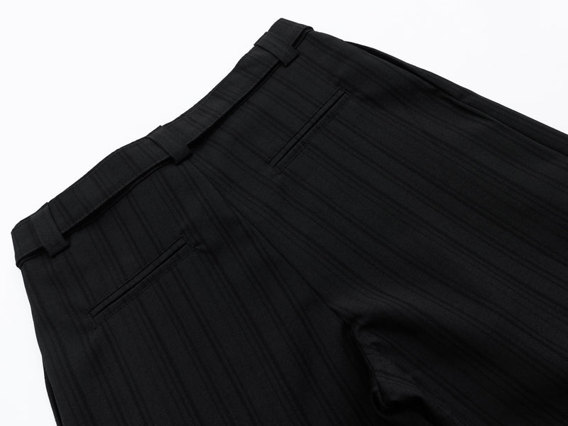 Deconstructed Pinstripe Wide-Leg Trousers | Vintage Tailored