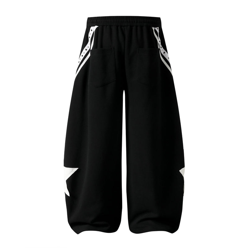 Omirad Star Panel Wide-Leg Track Pants | Streetwear Sweatpants