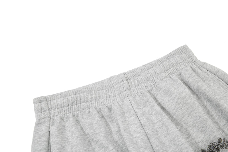 Gothic Cross Script Wide-Leg Sweatpants | Streetwear Joggers
