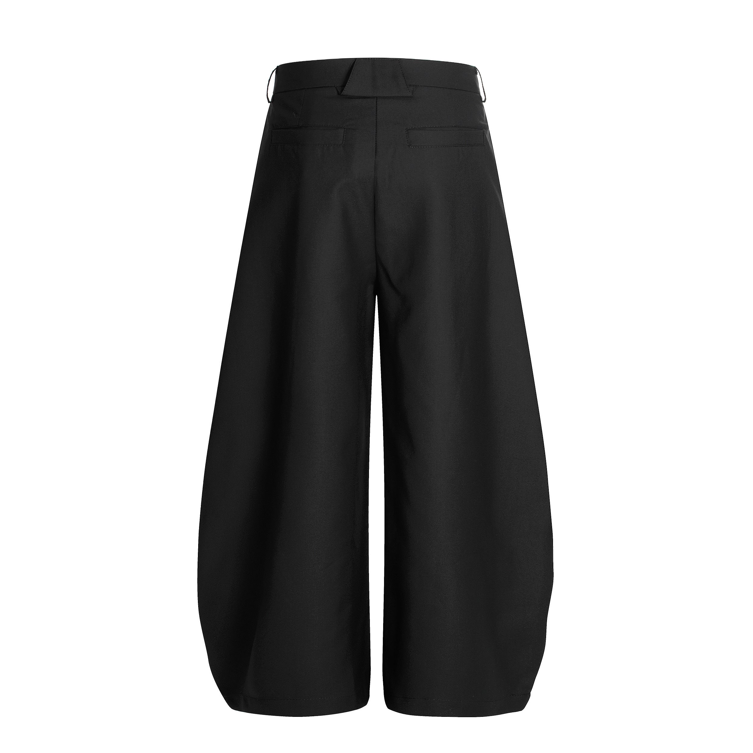 Omirad Pleated Barrel-Leg Trousers | Wide Leg Tailored Pants