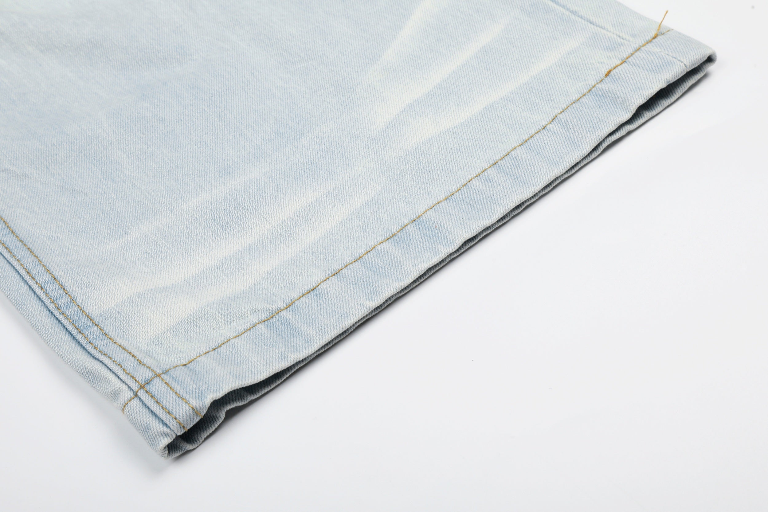 Omirad Ice Wash Wide Leg Jeans | Light Wash Streetwear Denim