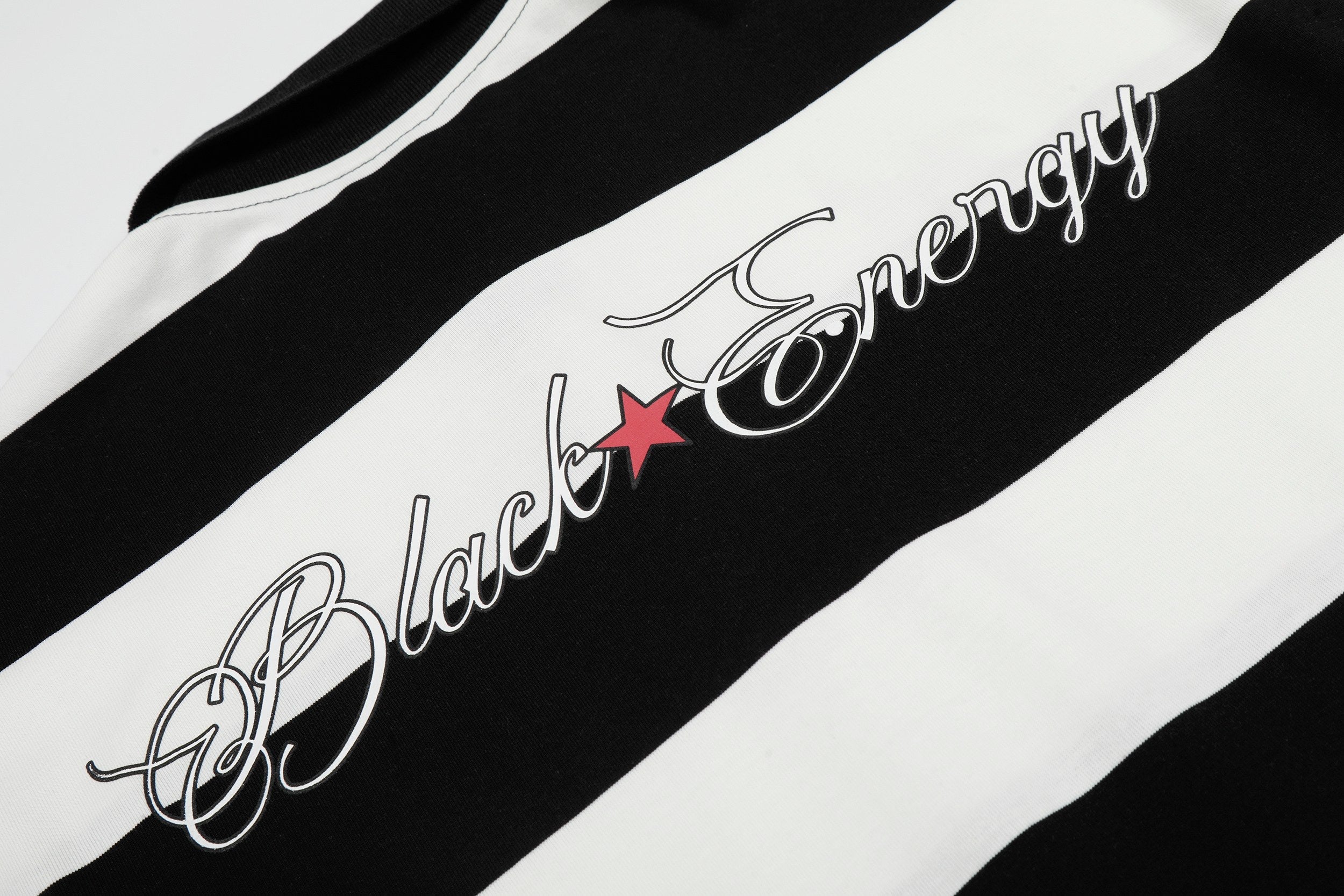 Omirad Rugby Stripe Graphic Polo Shirt | Black & White