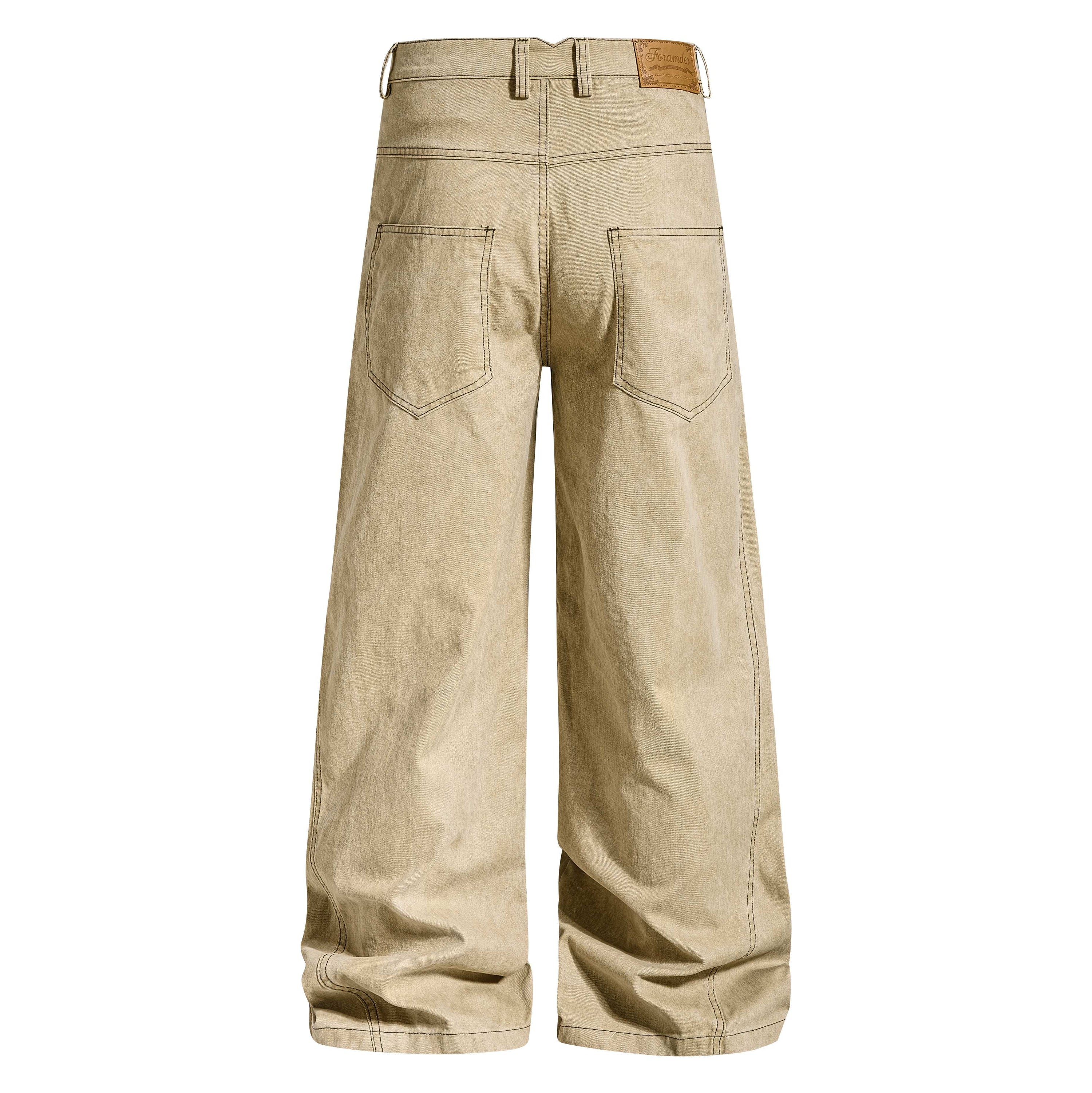Military Rope Wide-Leg Pants | 100% Cotton Streetwear