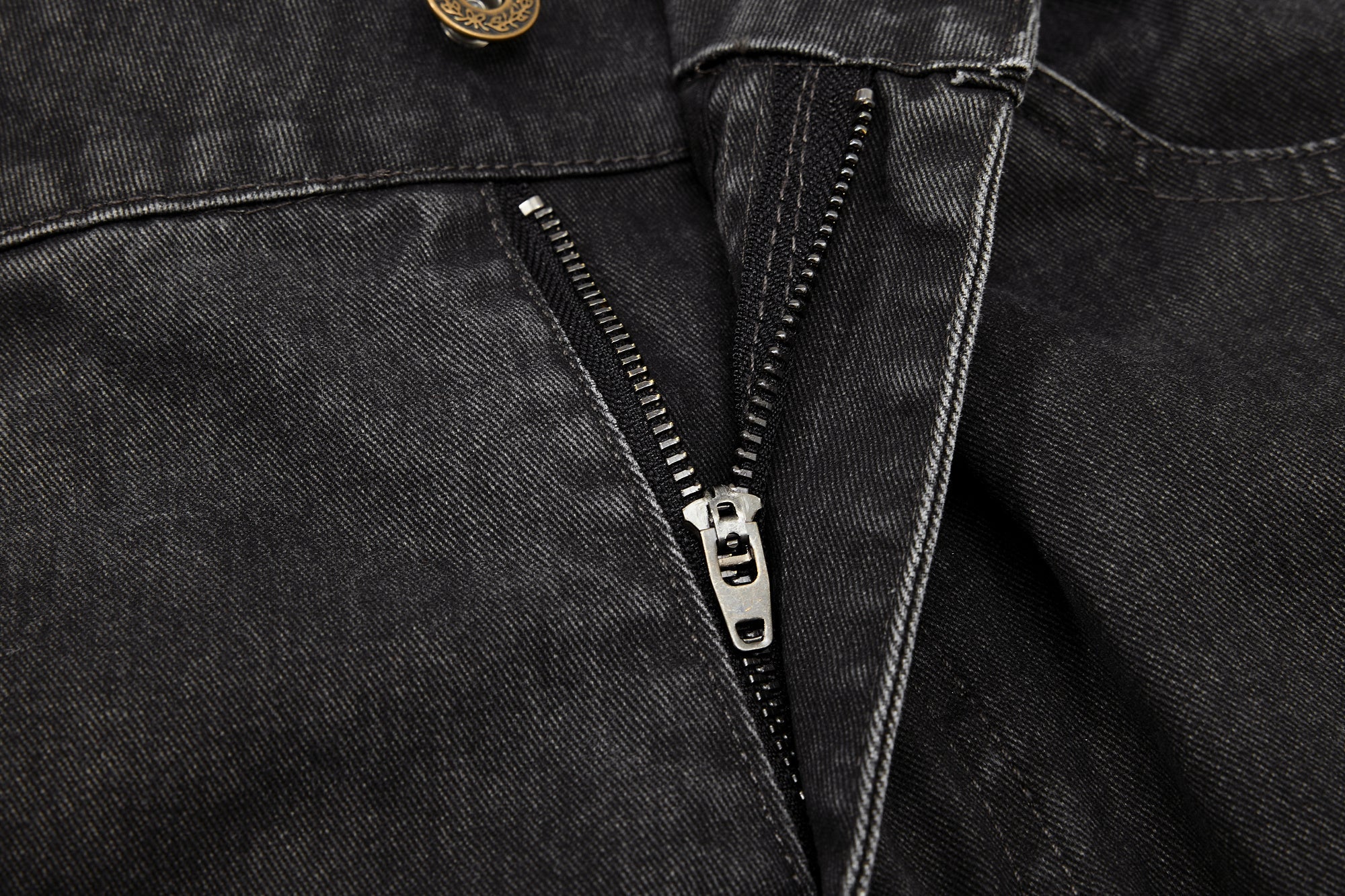 Multi-Zip Panel Cargo Denim Pants | Wide-Leg Streetwear