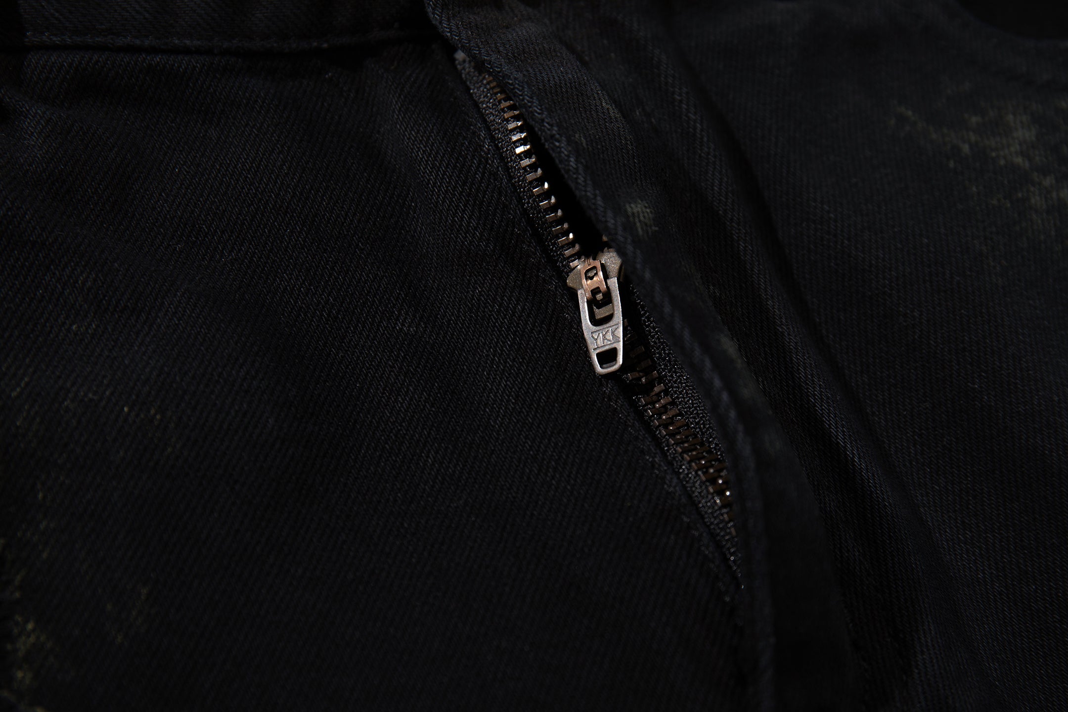 Omirad Paint-Wash Destroyed Wide-Leg Jeans | Black Denim