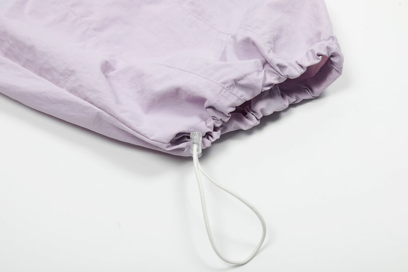 Pastel Nylon Stacked Balloon Pants | Streetwear Trousers
