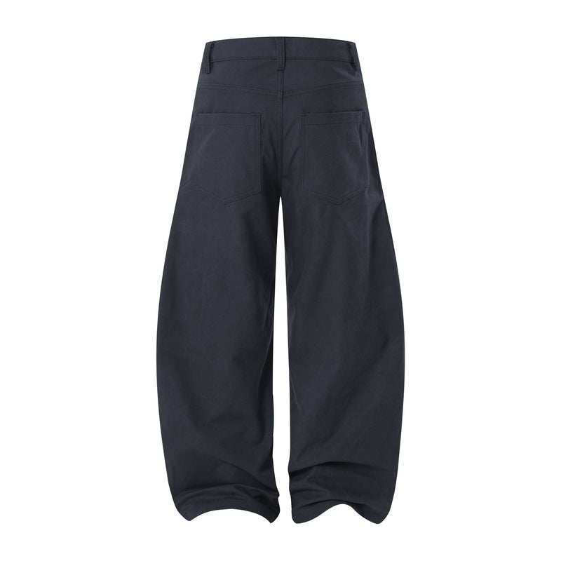 3D Curved Panel Wide-Leg Pants | Sculptural Streetwear