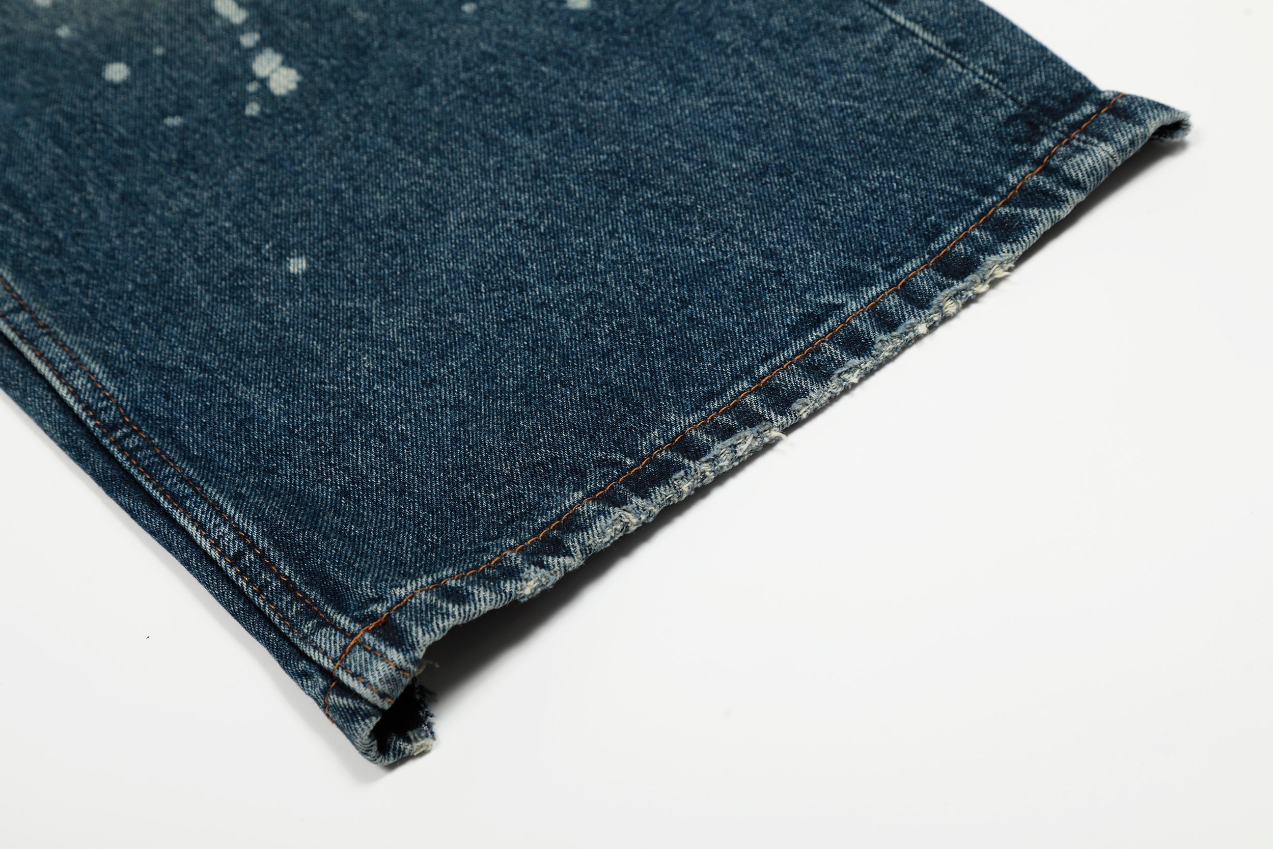 Omirad Vintage Wash Wide-Leg Jeans | Paint-Splatter Denim