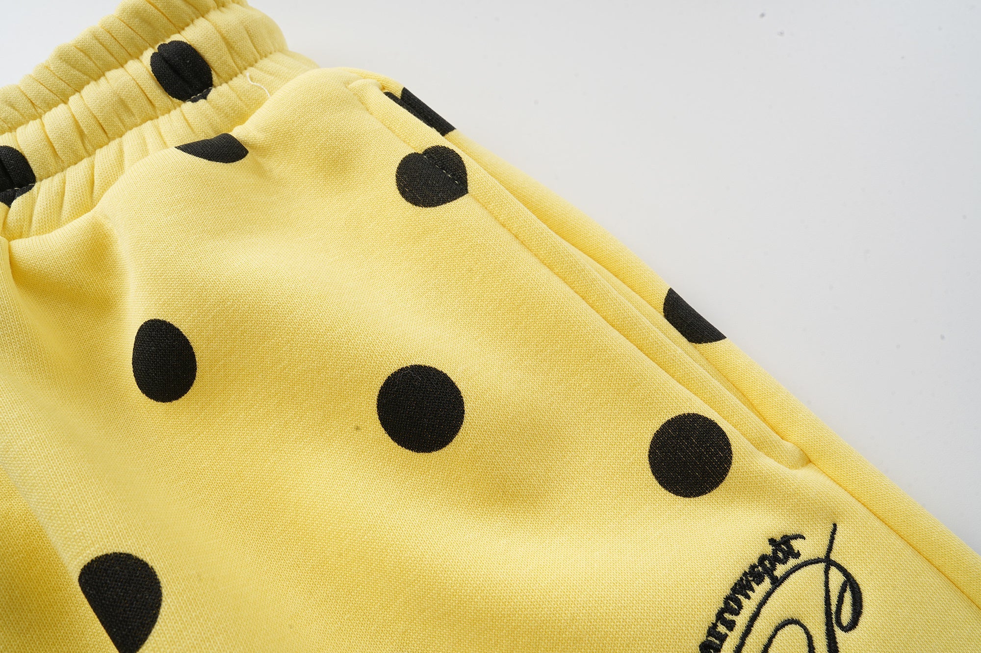 Omirad Polka Dot Wide-Leg Pants | Yellow & Black Cotton