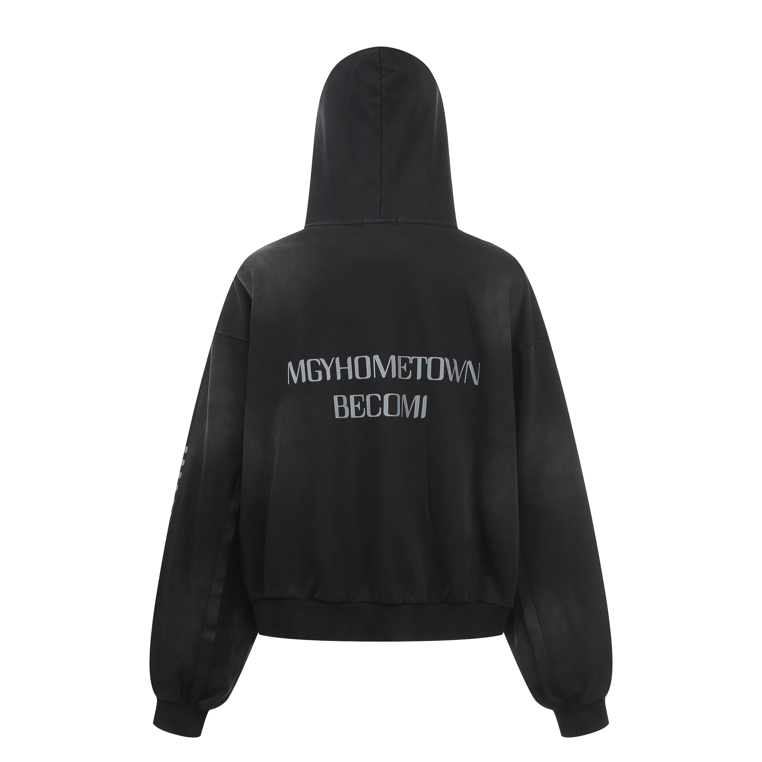 Omirad Distressed Sport Zip Hoodie | Bold Graphic Streetwear