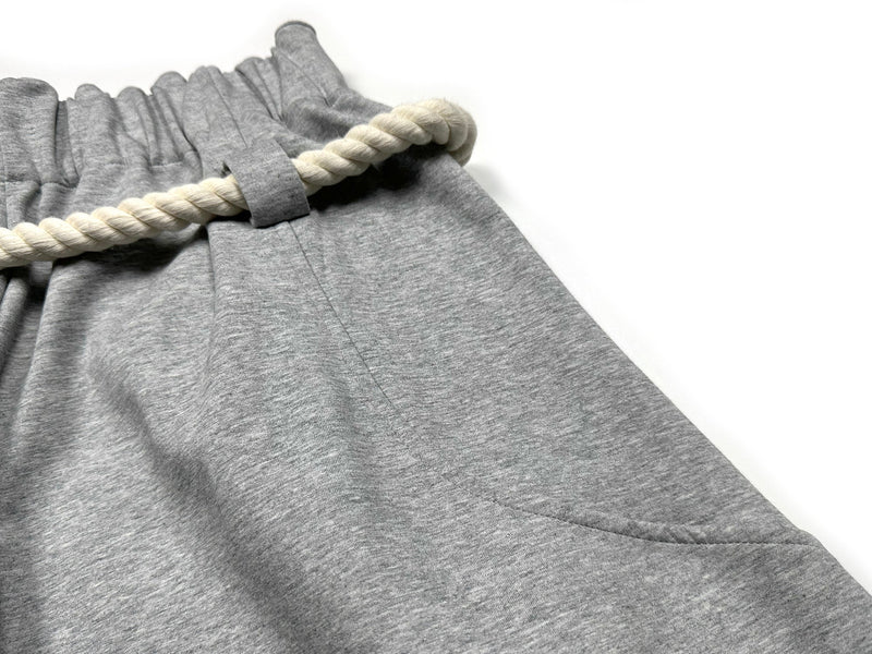 Omirad Rope-Tie Sculpted Wide-Leg Sweatpants | SEAKOFF