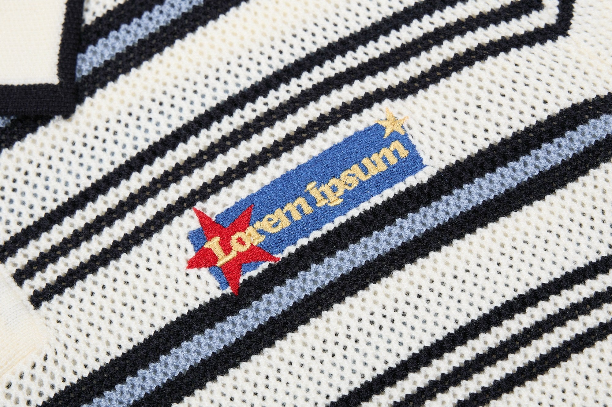 Omirad Retro Stripe Knit Polo | Vintage Collegiate Cotton Polo