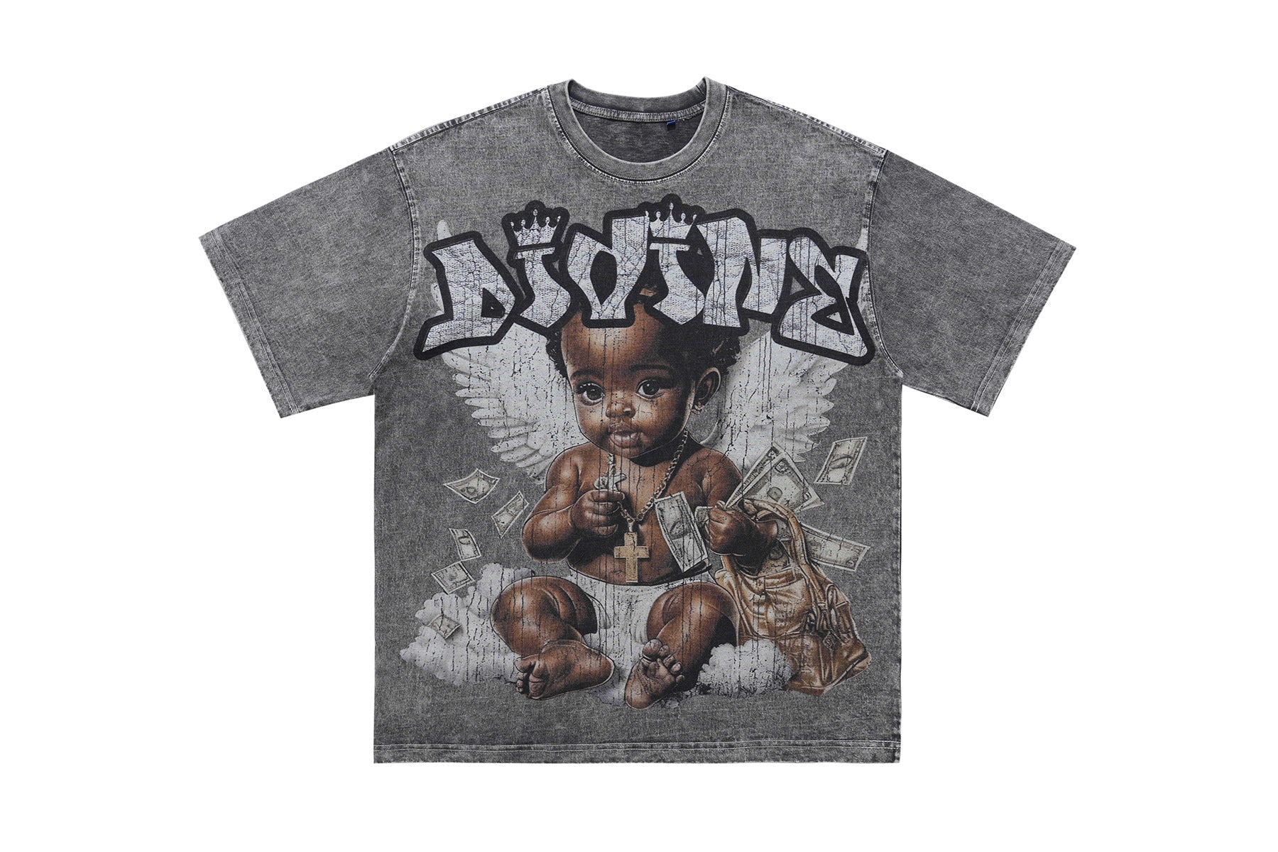 Omirad Divine Baby Vintage Wash Graphic T-Shirt | Street Luxury