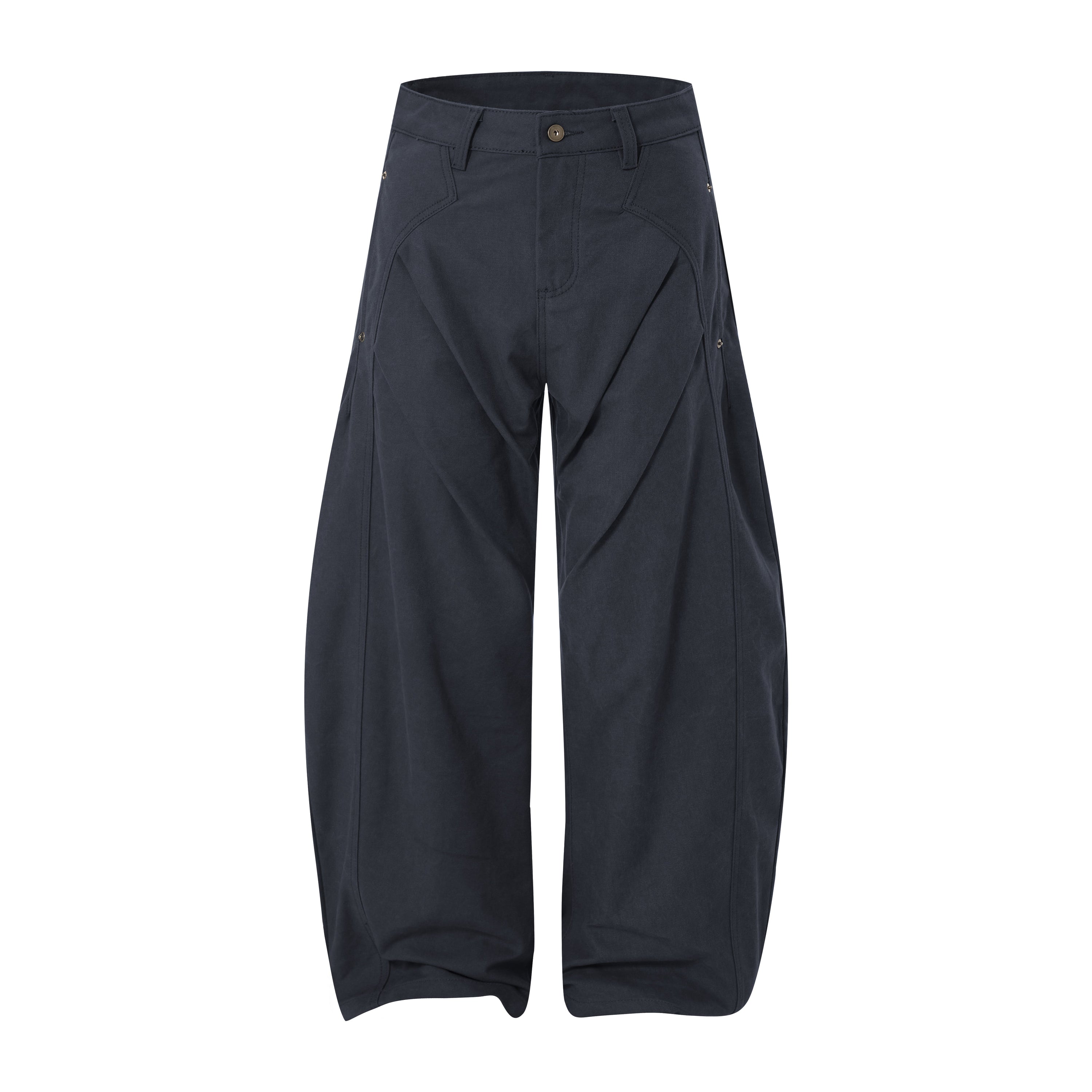 3D Curved Panel Wide-Leg Pants | Sculptural Streetwear