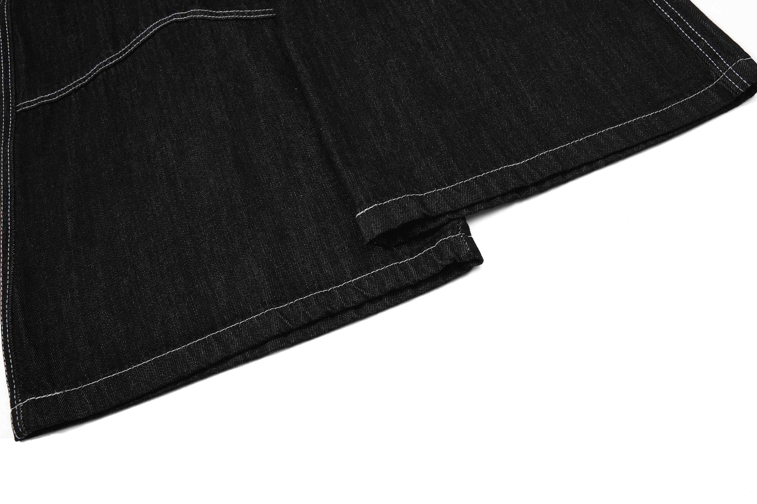 Studded Strap Wide-Leg Denim Pants | Punk Streetwear Jeans