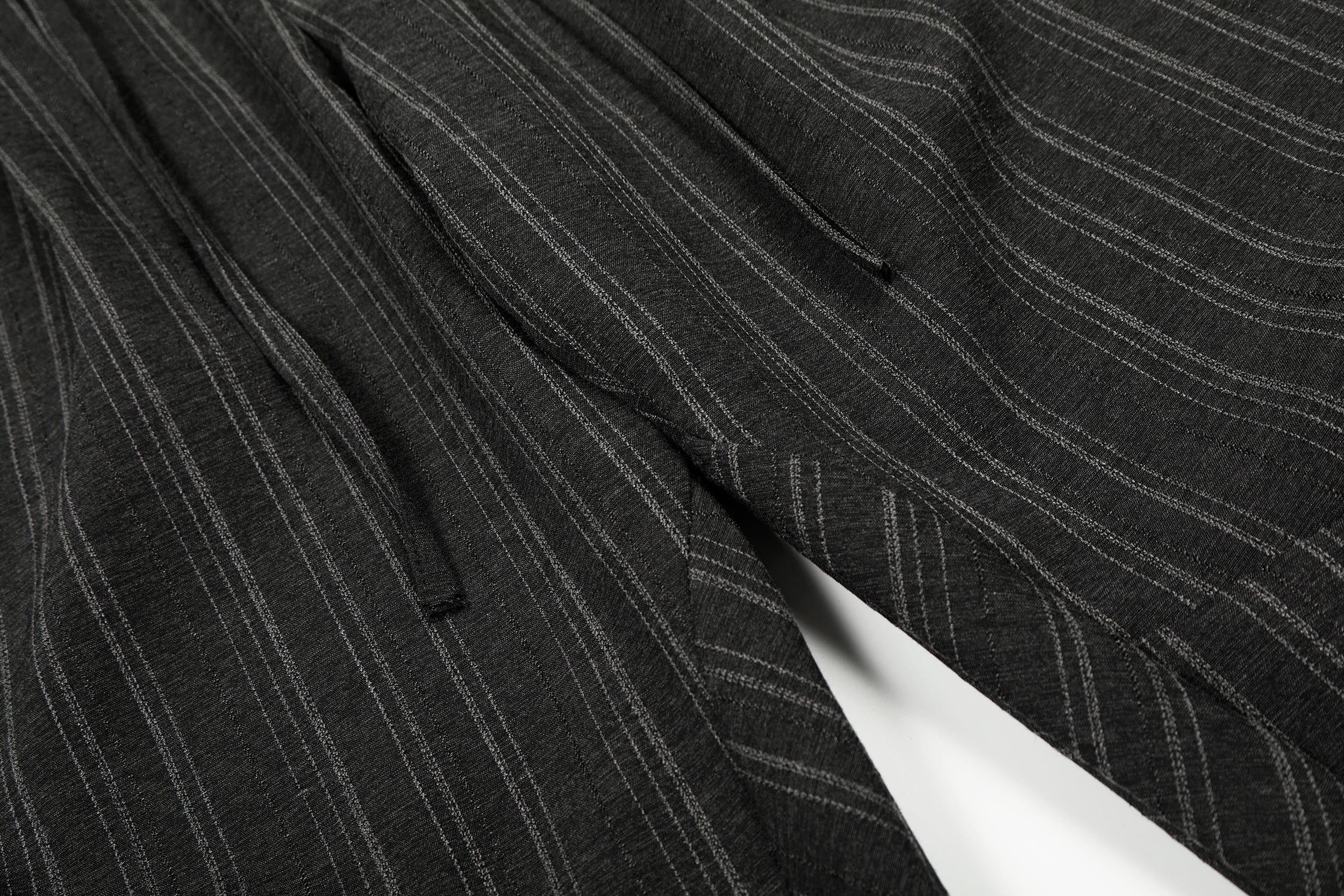 Omirad Striped Wide-Leg Pants | Pleated Pinstripe Trousers