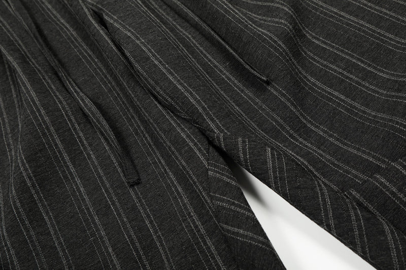 Omirad Striped Wide-Leg Pants | Pleated Pinstripe Trousers