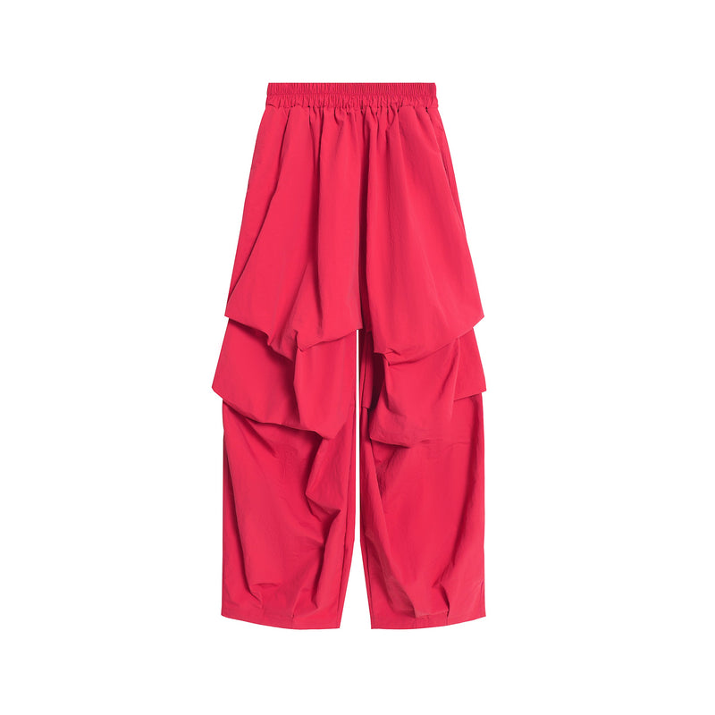 Omirad Layered Wide-Leg Utility Pants | Draped Streetwear