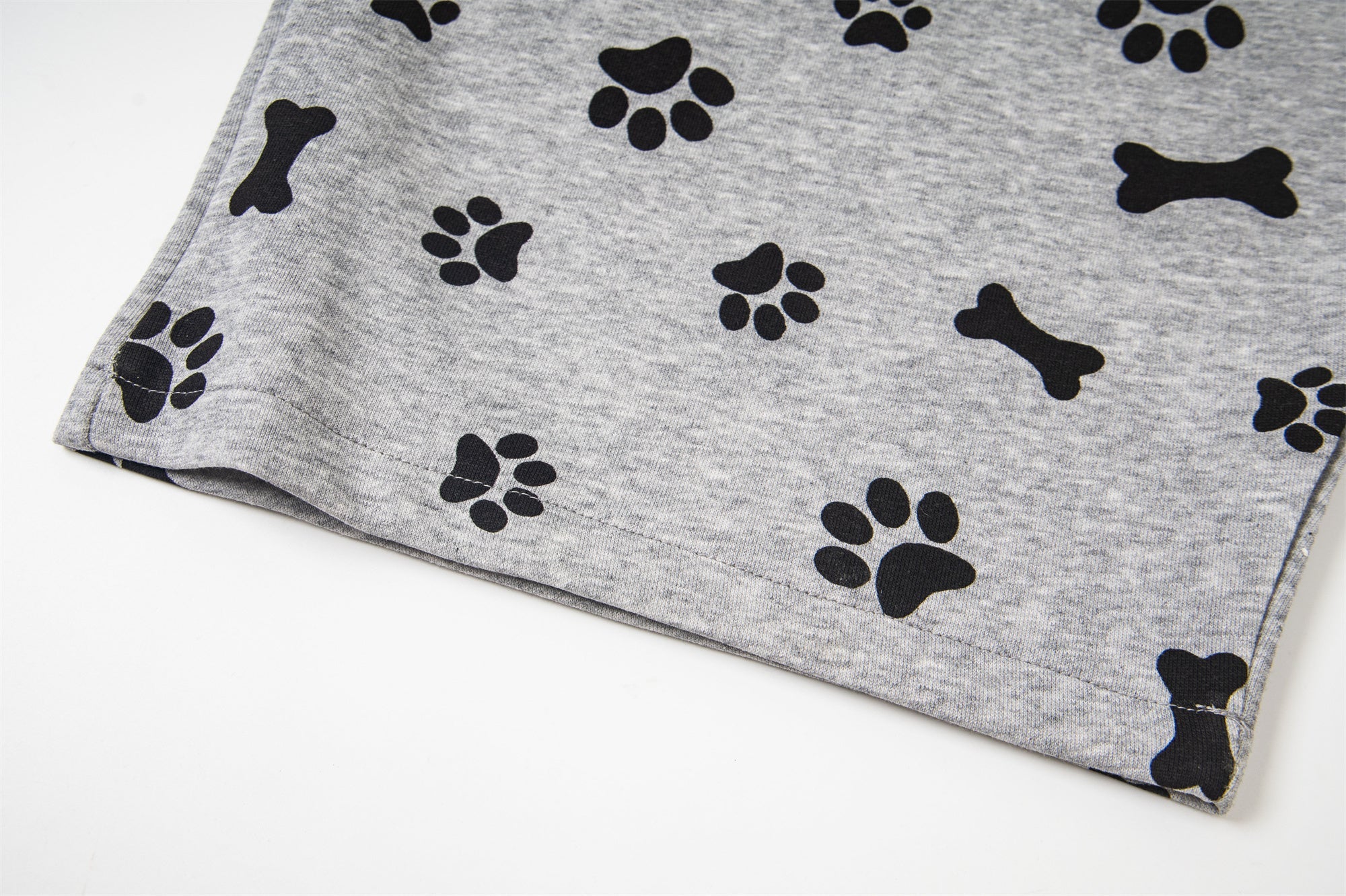 Paw Print Wide-Leg Lounge Pants | Dog Bone Streetwear Sweats