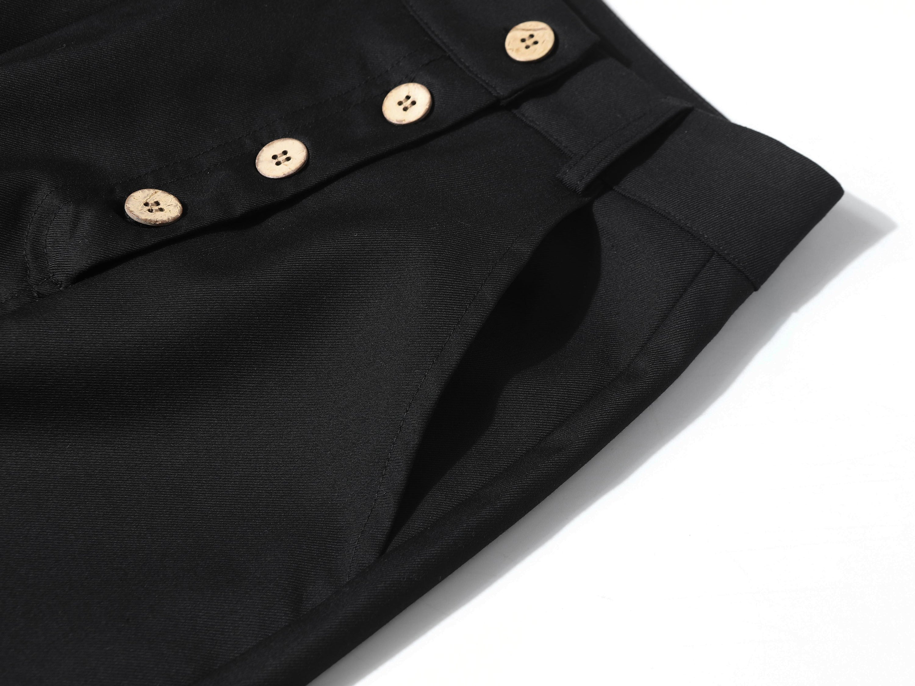Wide-Leg Button-Front Trousers | Nautical Sailor Style