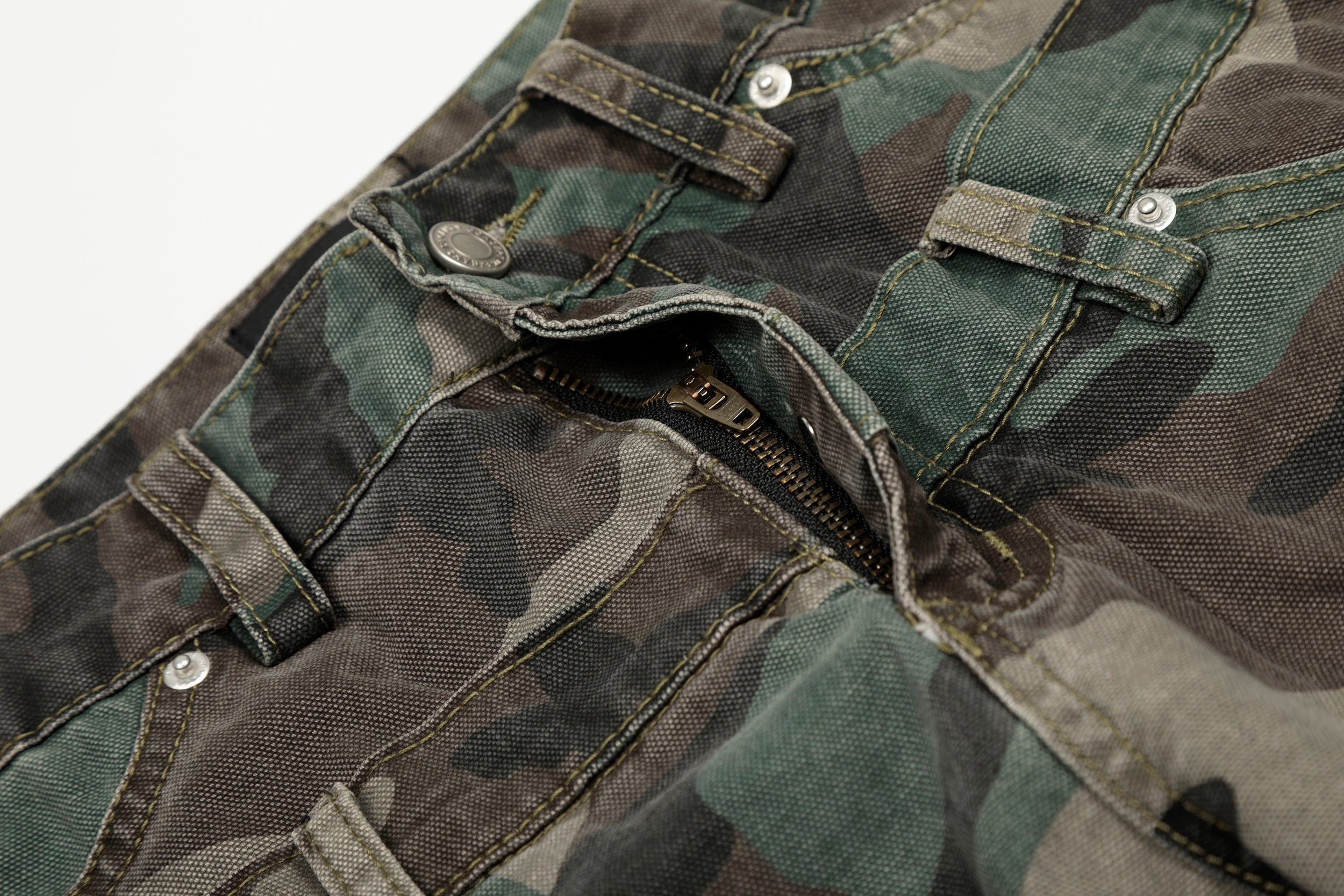 Omirad Double-Waist Camo Cargo Jeans | Wide-Leg Streetwear