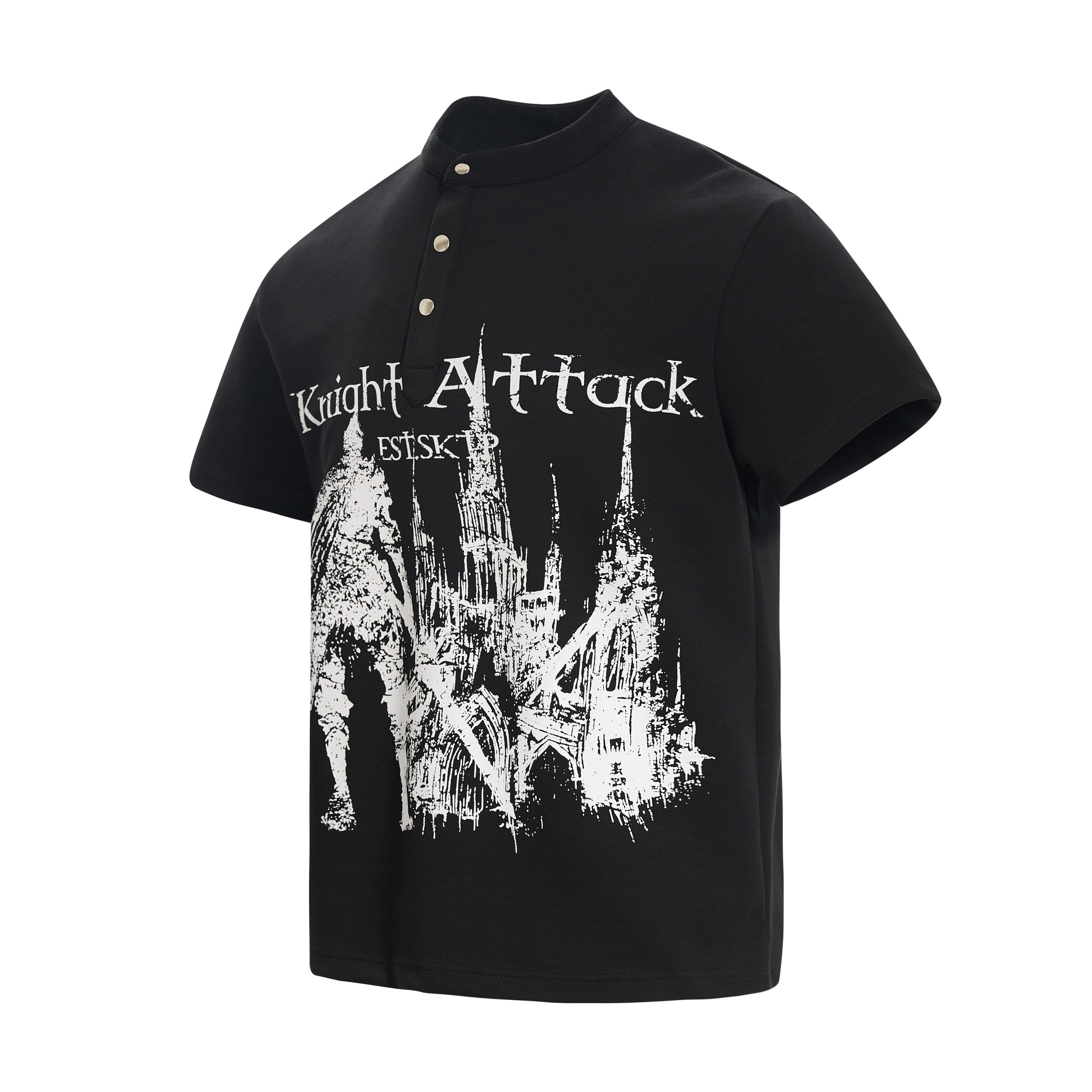 Omirad Knight Attack Graphic Polo Tee | Medieval Streetwear