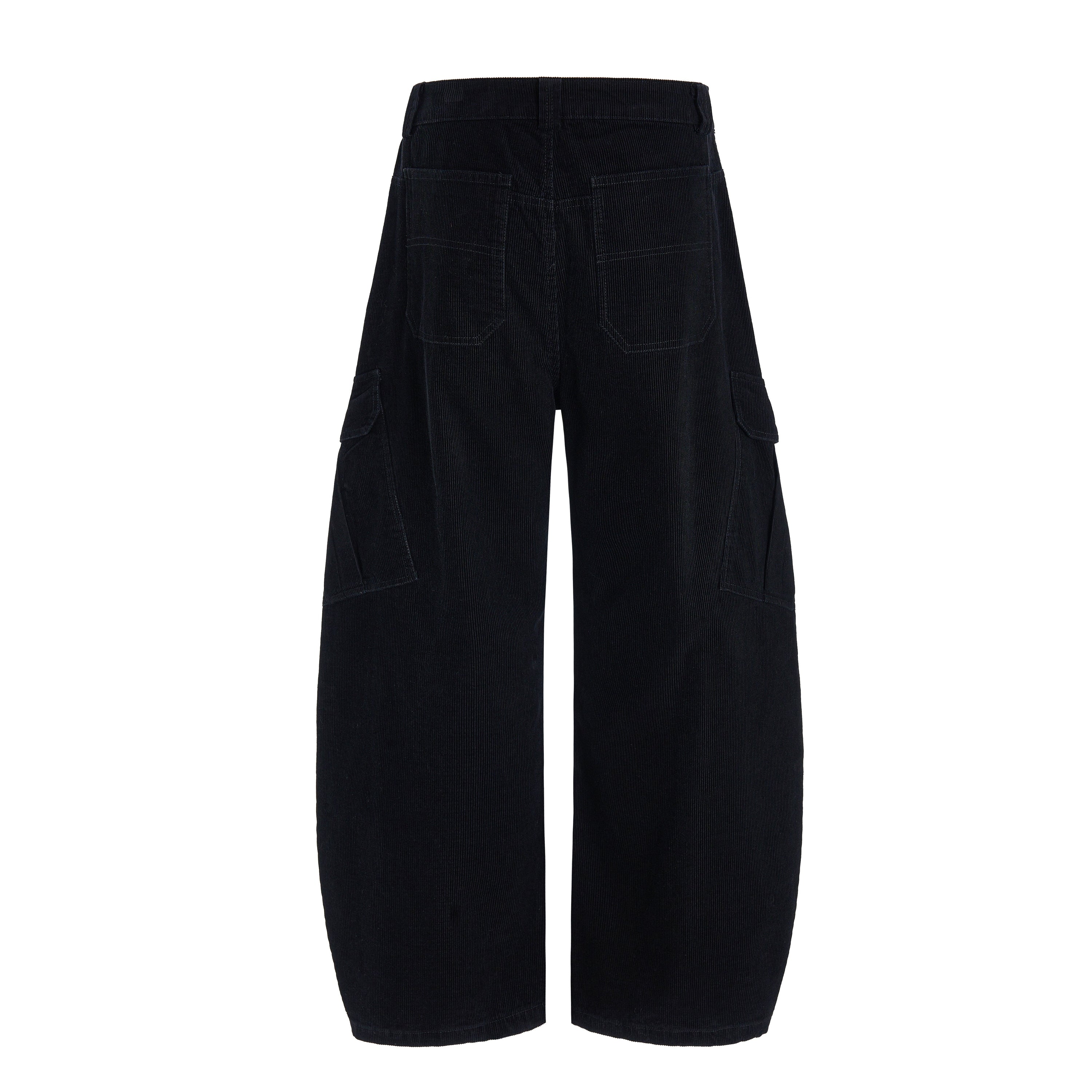 Corduroy Utility Wide-Leg Cargo Pants | SEAKOFF