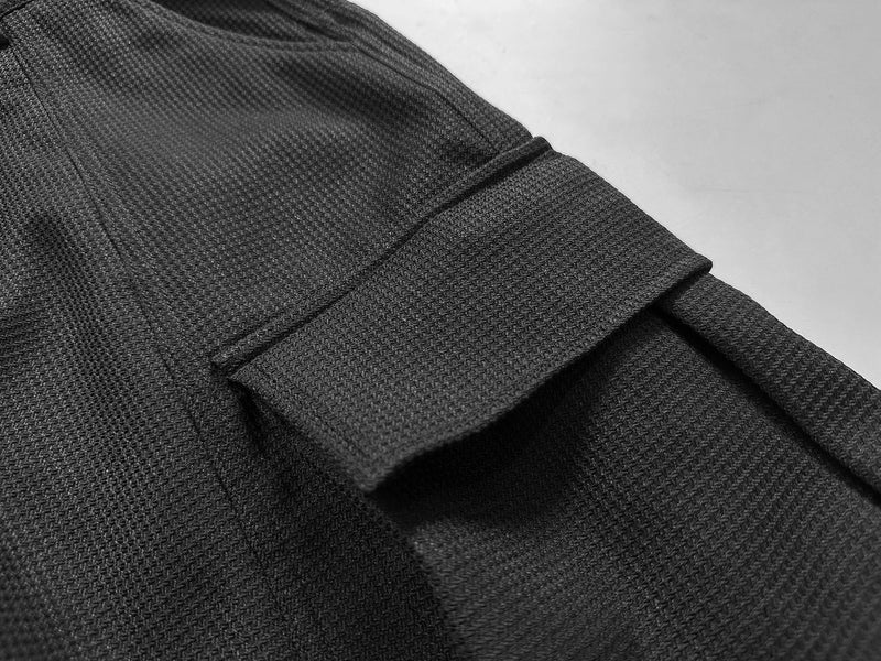 Omirad Multi-Pocket Wide-Leg Utility Cargo Pants | Black