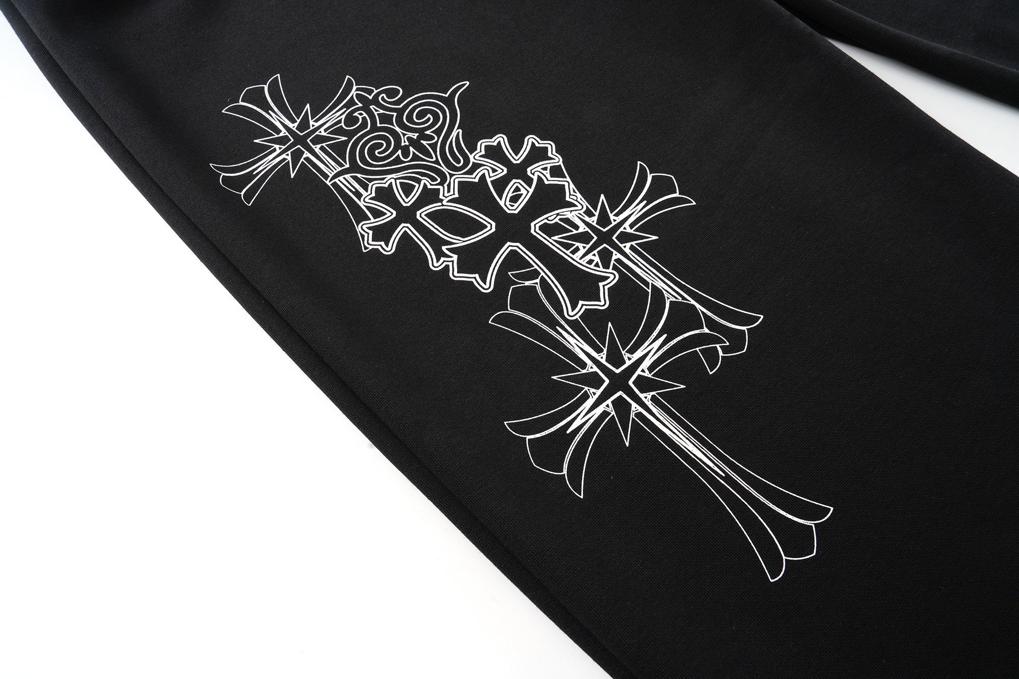 Gothic Cross Graphic Wide-Leg Sweatpants | SP2 Print