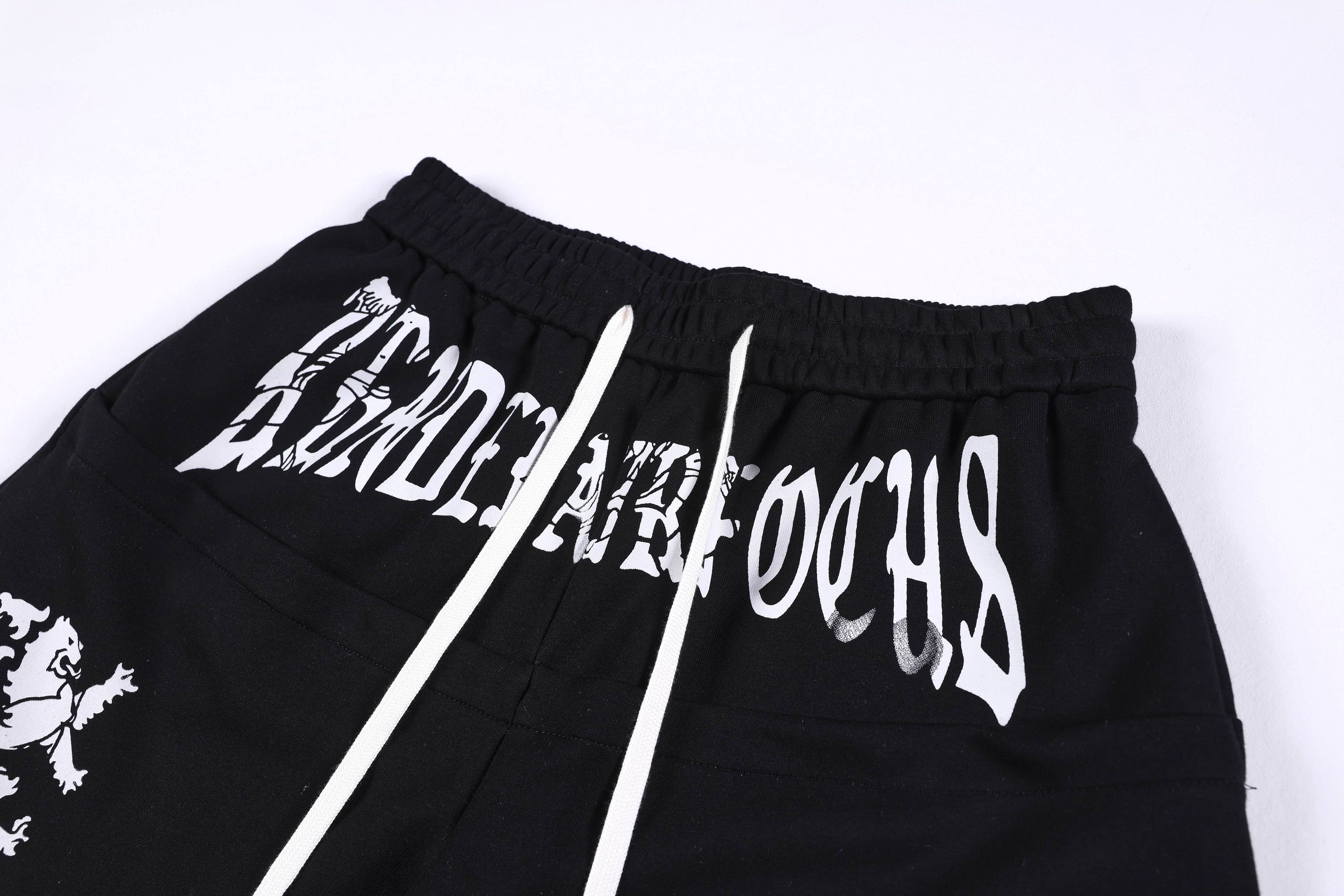 Omirad Gothic Script Wide-Leg Sweatpants | Streetwear