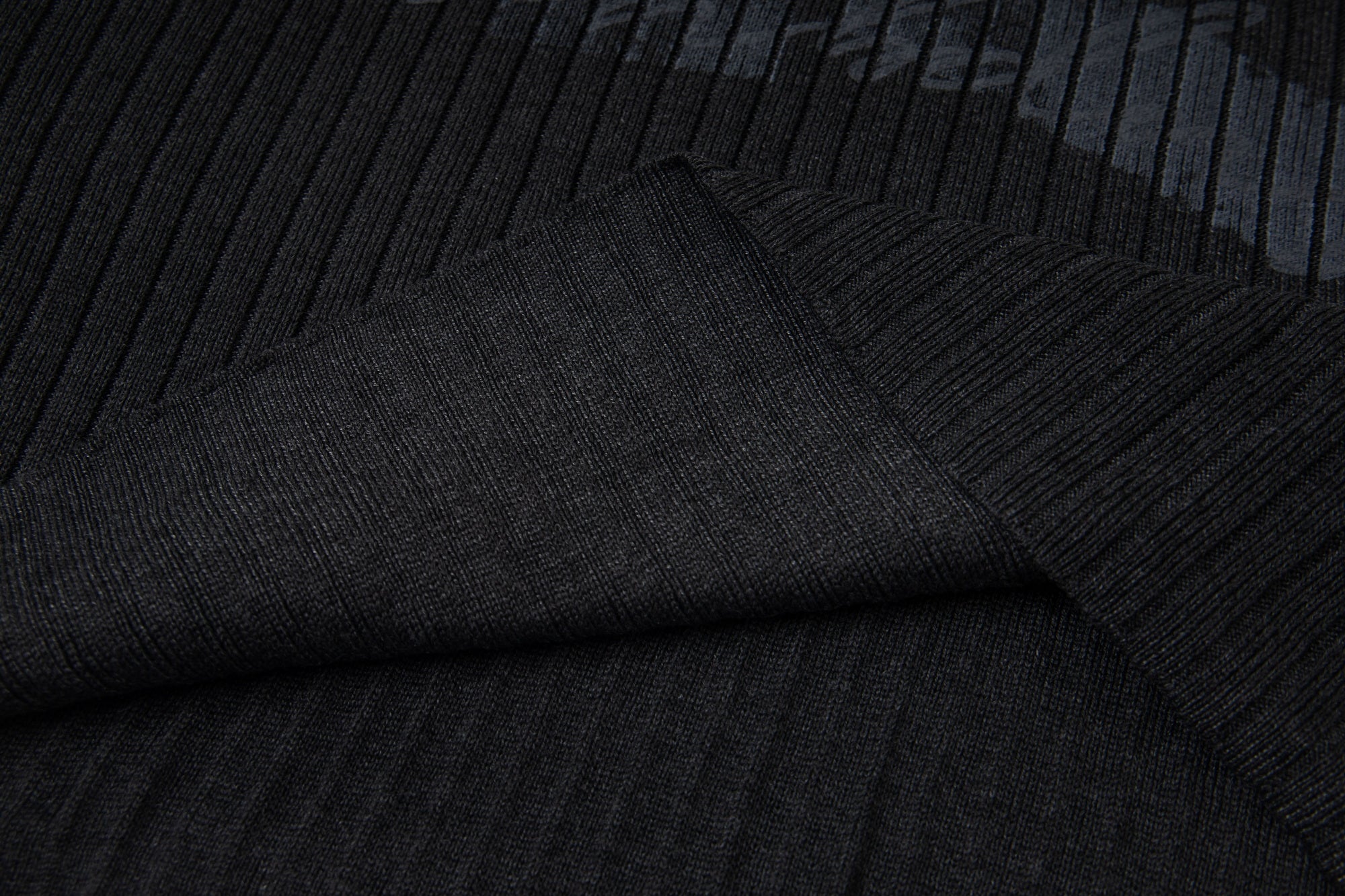 Vintage Graphic Ribbed Knit Top | Number 12 V-Neck Sweater