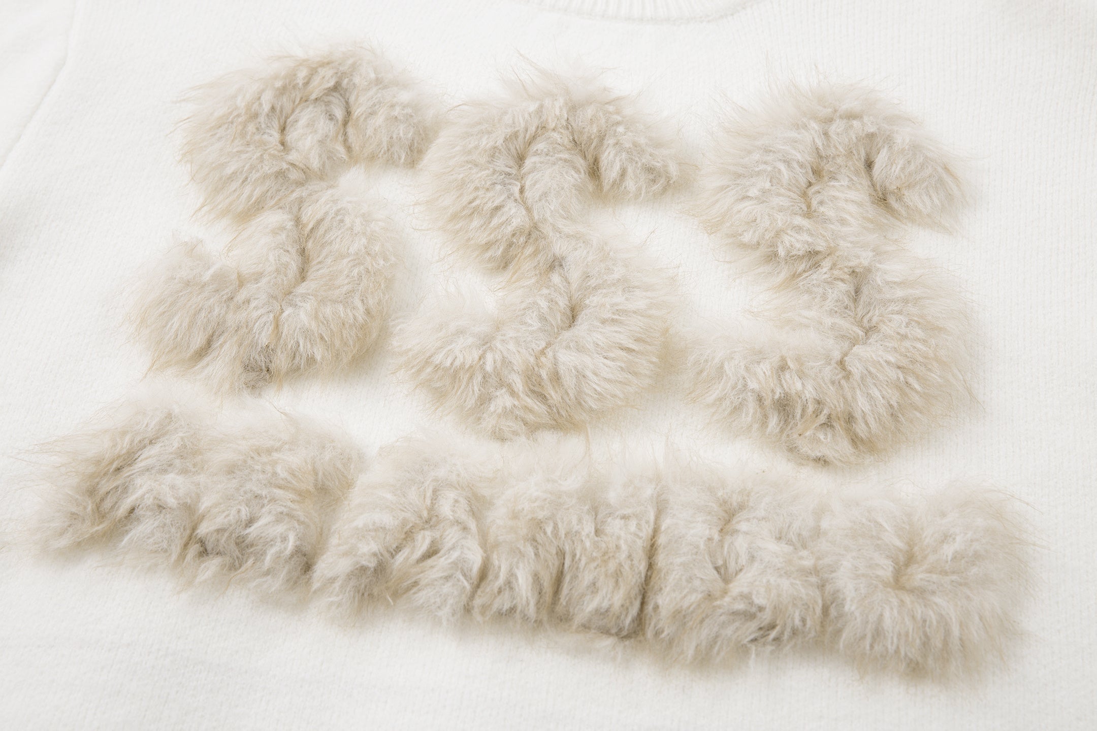 Omirad Faux-Fur Lettering Knit Sweater | Bold Streetwear
