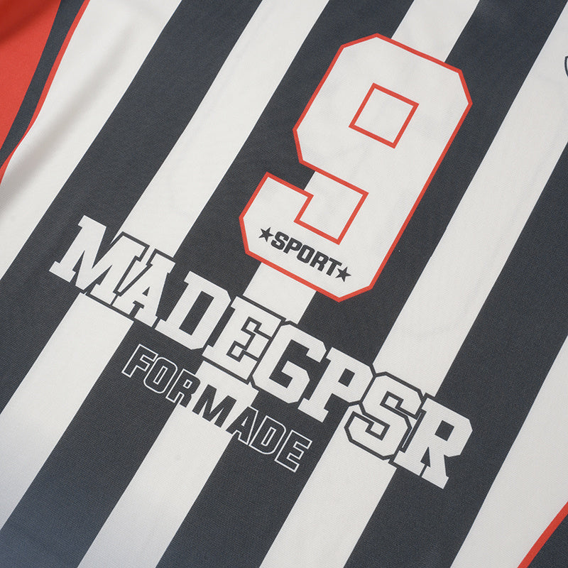 Vertical Stripe Number Performance Jersey | Bold Athletic Tee