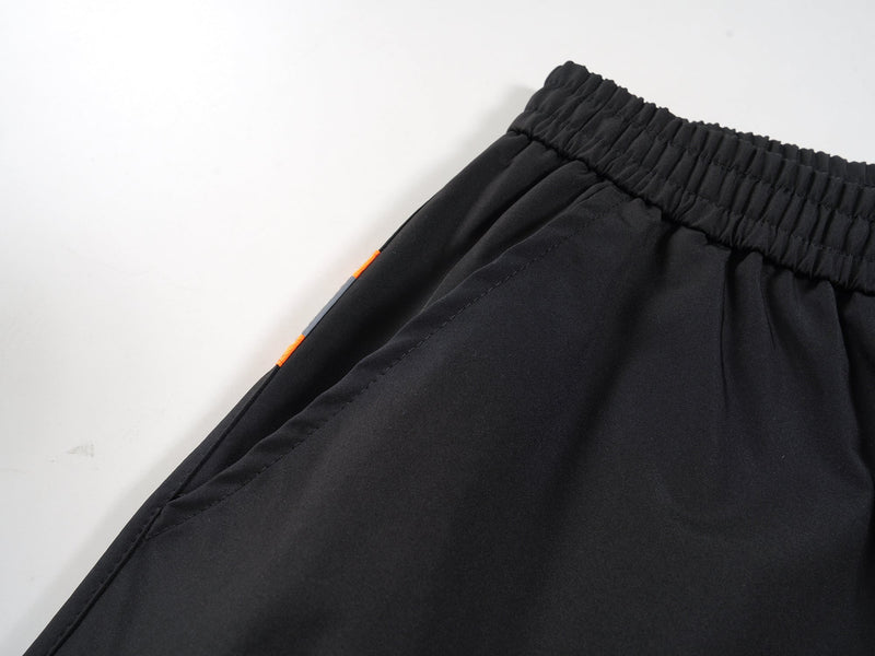 Omirad Reflective Trim Wide-Leg Cargo Pants | Black